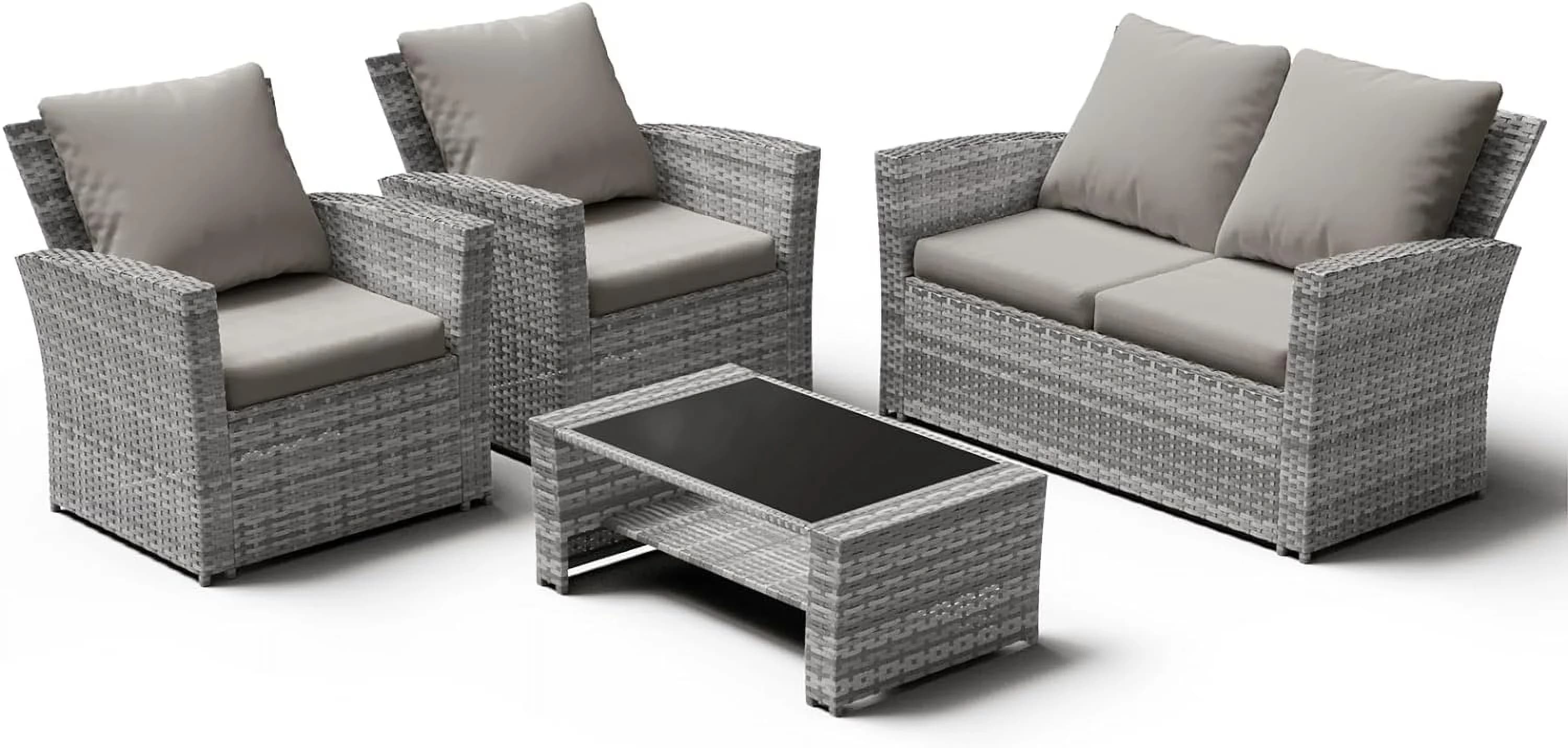 Outdoor Sofas Sectional Innovative with Water-Resistant, Wicker Patio Furniture Set - Model 88E944
