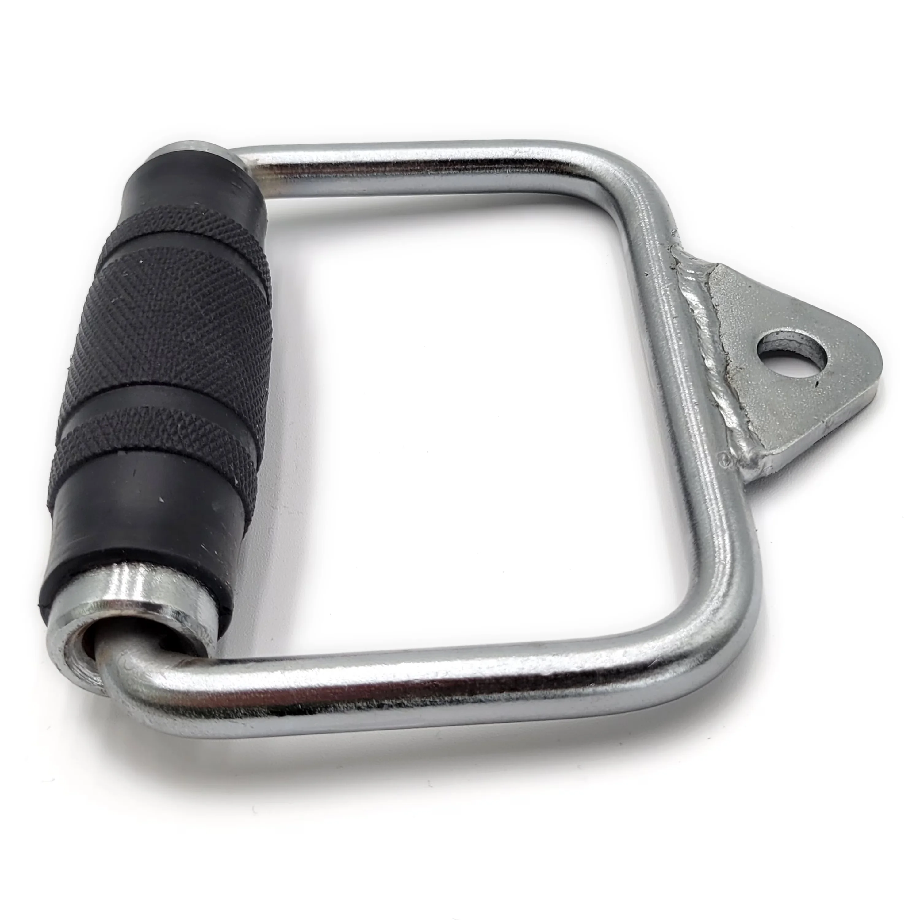 Home Gym Accessory Reliable with Assorted Styles, Single-D Handle Cable Attachment, Great for single-arm pull downs and more - Silver Model C827D8