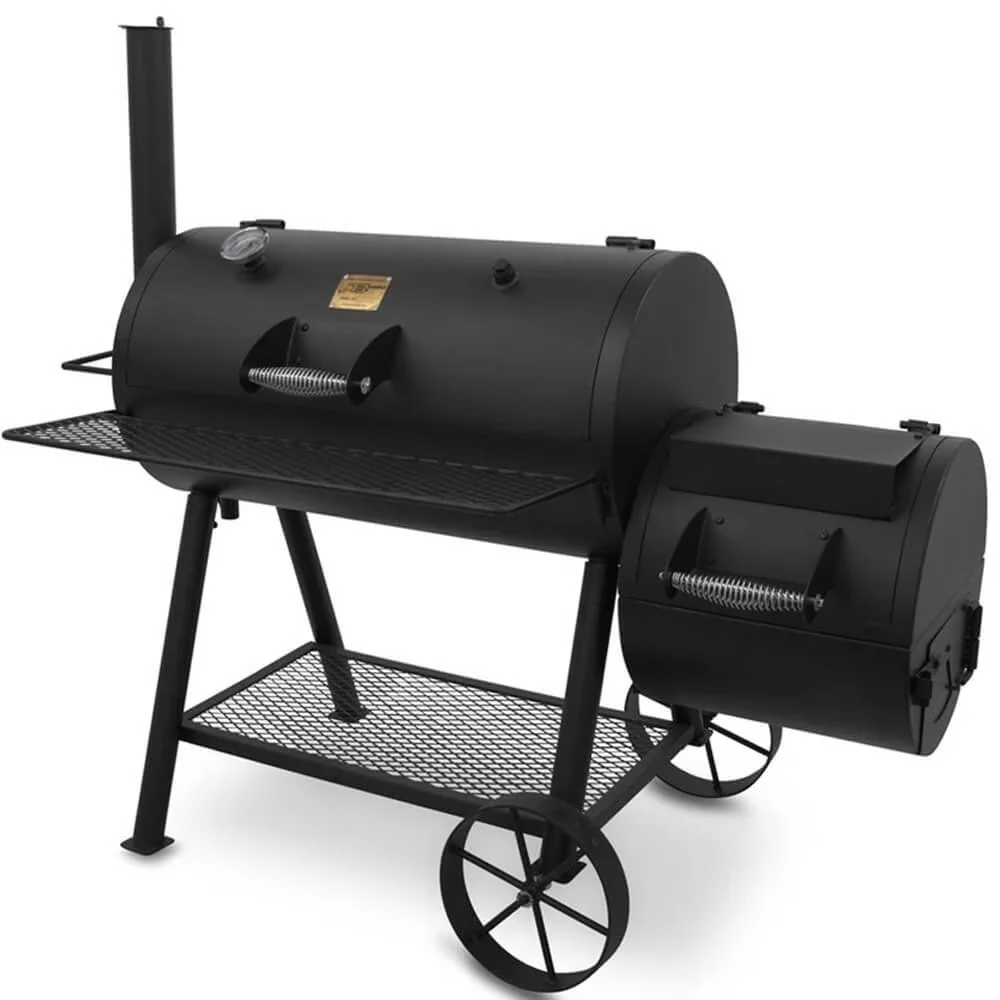 Classic Charcoal Grill with Heat Thermometer, Storage Rack - Heavy Duty Steel Model 7D4F29