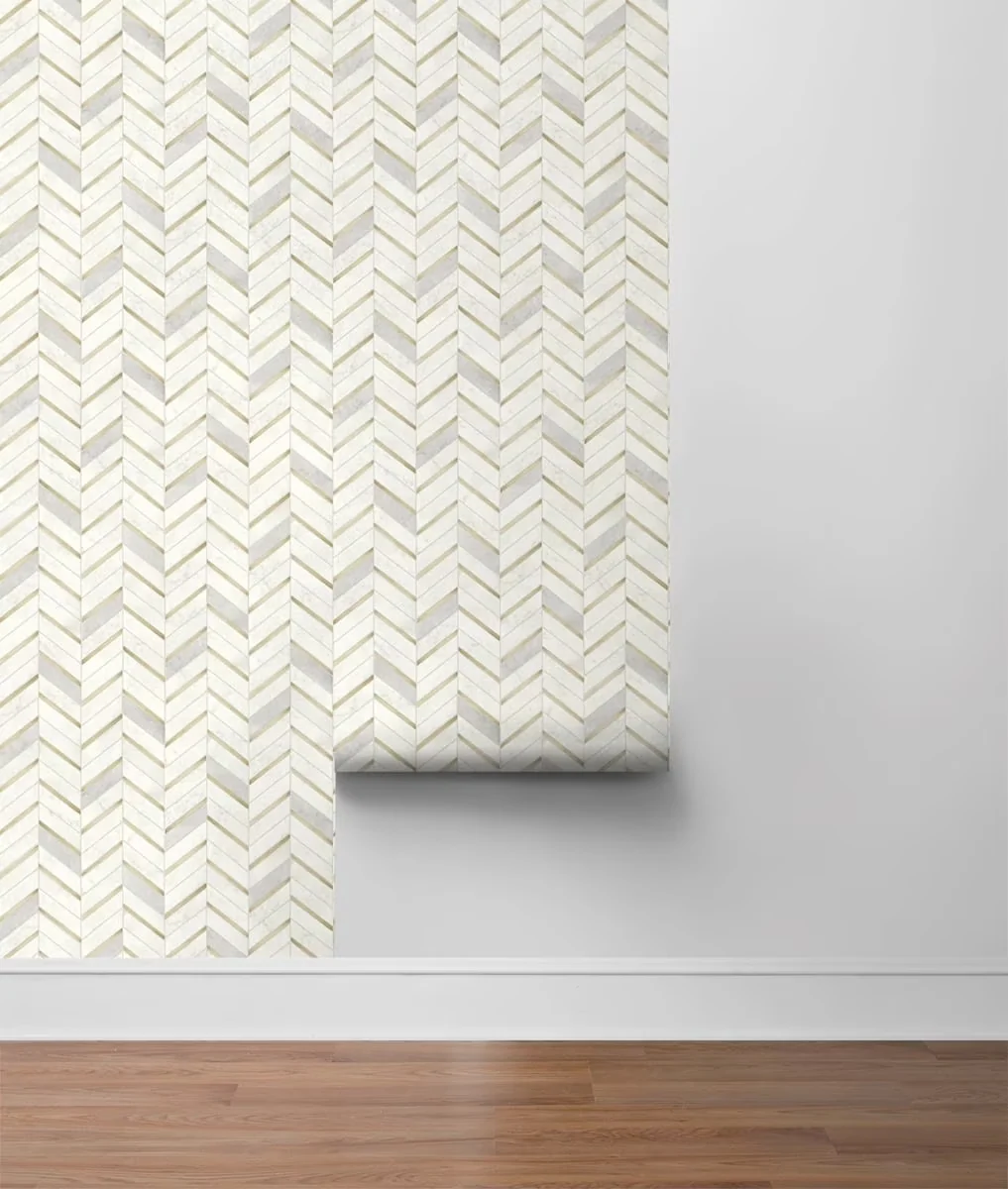 Wallpaper Stylish with Removable - Silver Vinyl Metallic - Residential Grade Model 997603