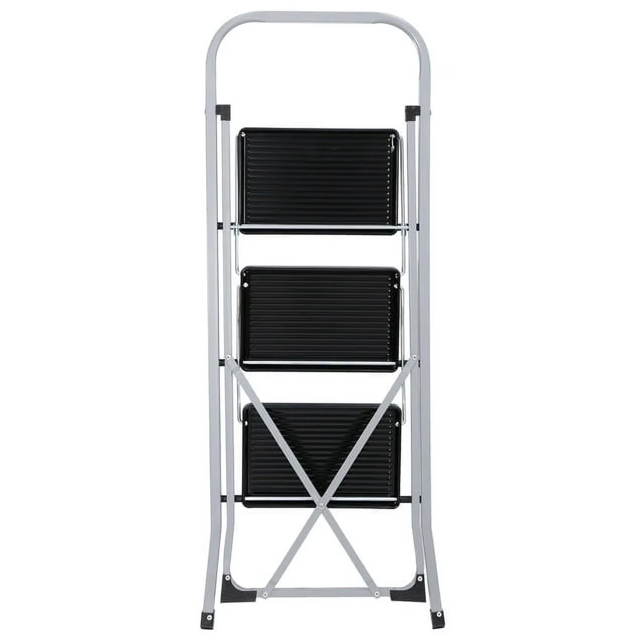Sleek Ladders And Step Stool with Silver - Steel - Contemporary Style Model EC3BC6