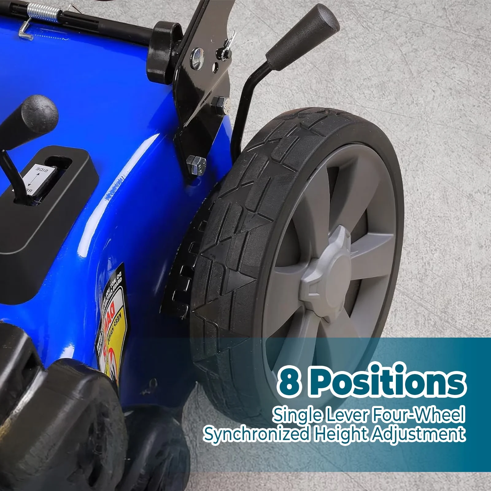 Versatile Push Mower with Single Lever Height Adjustment - Blue 21 Inch Model CB191E