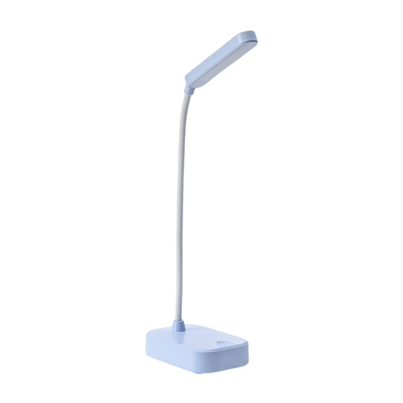 Efficient Desk Lamp with LED, Battery, Gooseneck - Blue Plastic for Home Office, Small Model B0F0E4