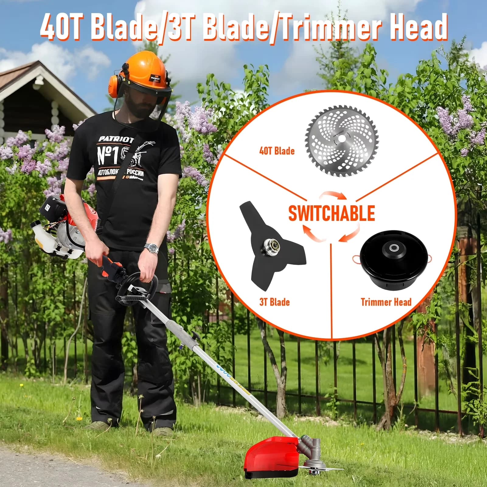 Professional String Trimmer with Edger Conversion Capable, Bevel Adjustment, Attachment Capable - Black Model 0038A0