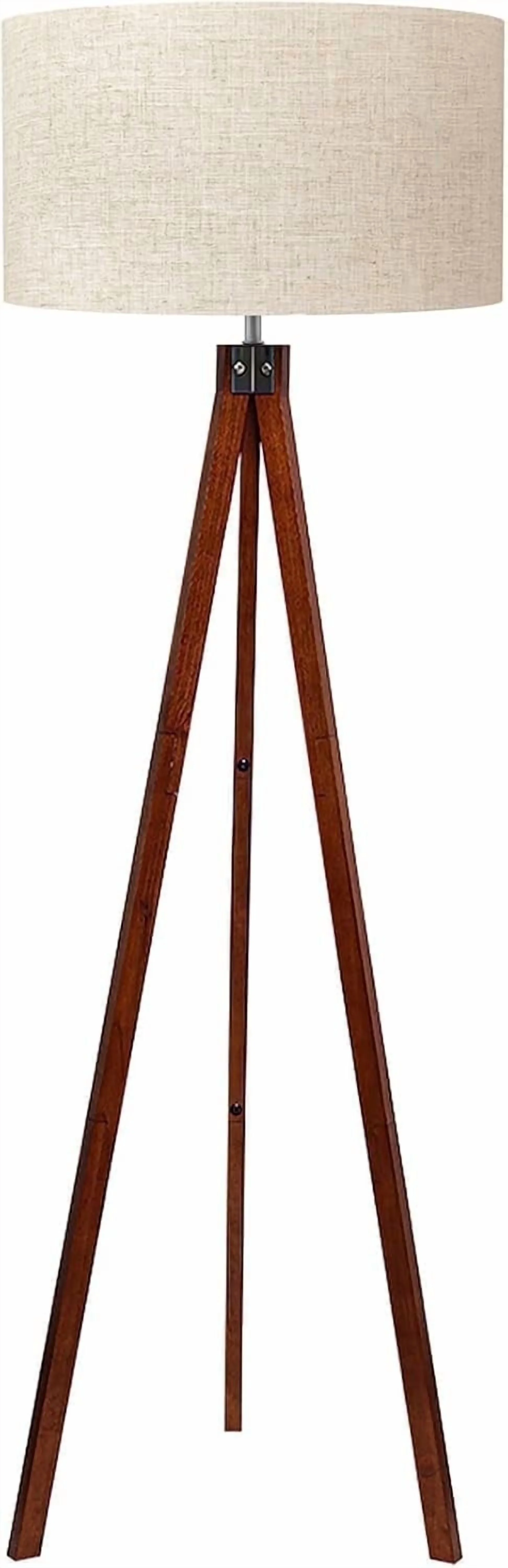 Stylish Lamp with LED, Energy Efficient - Brown Wood for Living Room, Bedroom Model D41D31