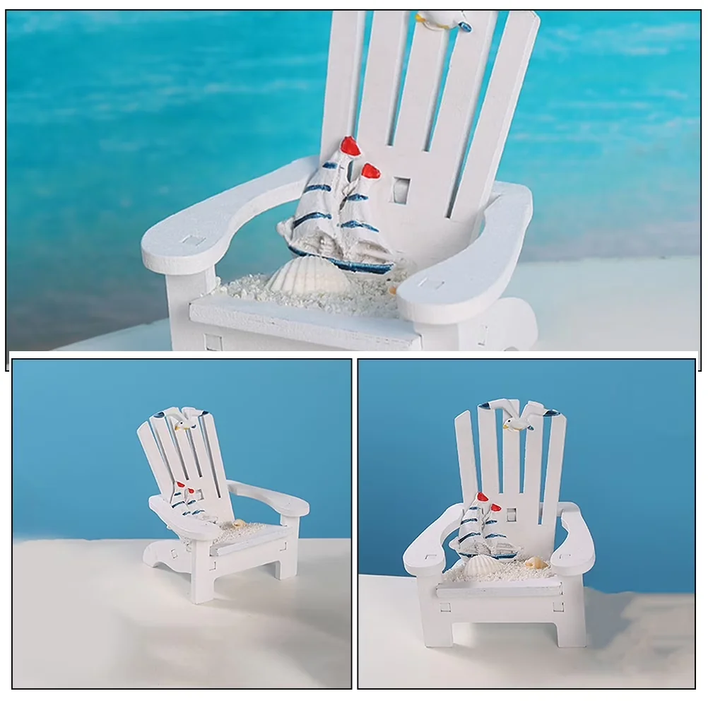 Premium Beach Chair with Folding, Chairs Toddler - White Wood - Contemporary Style Model 4327E0