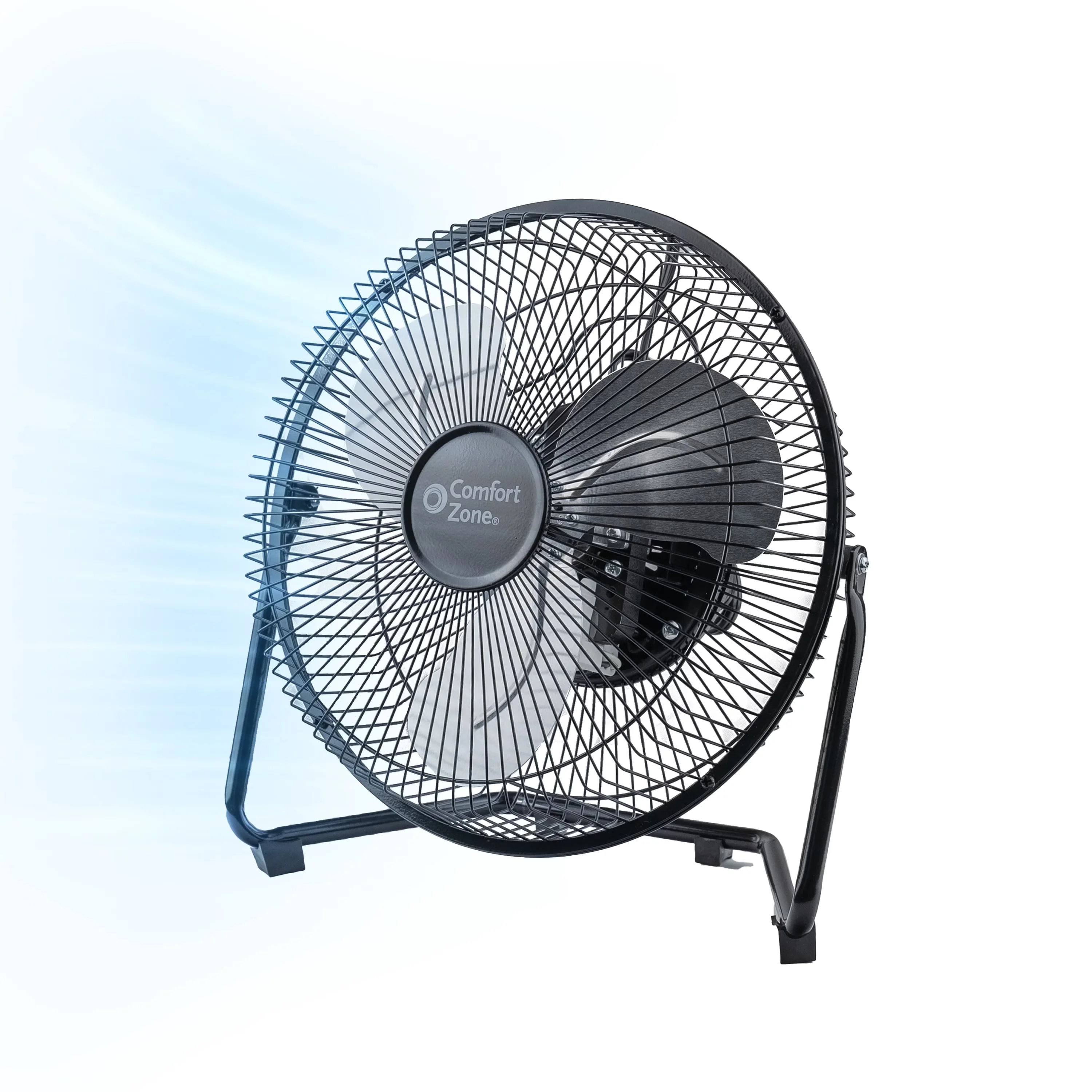 Professional Fans In Cooling with Tilt Mechanism, Airflow 12.57 ft/sec - Black Metal Model 75C294