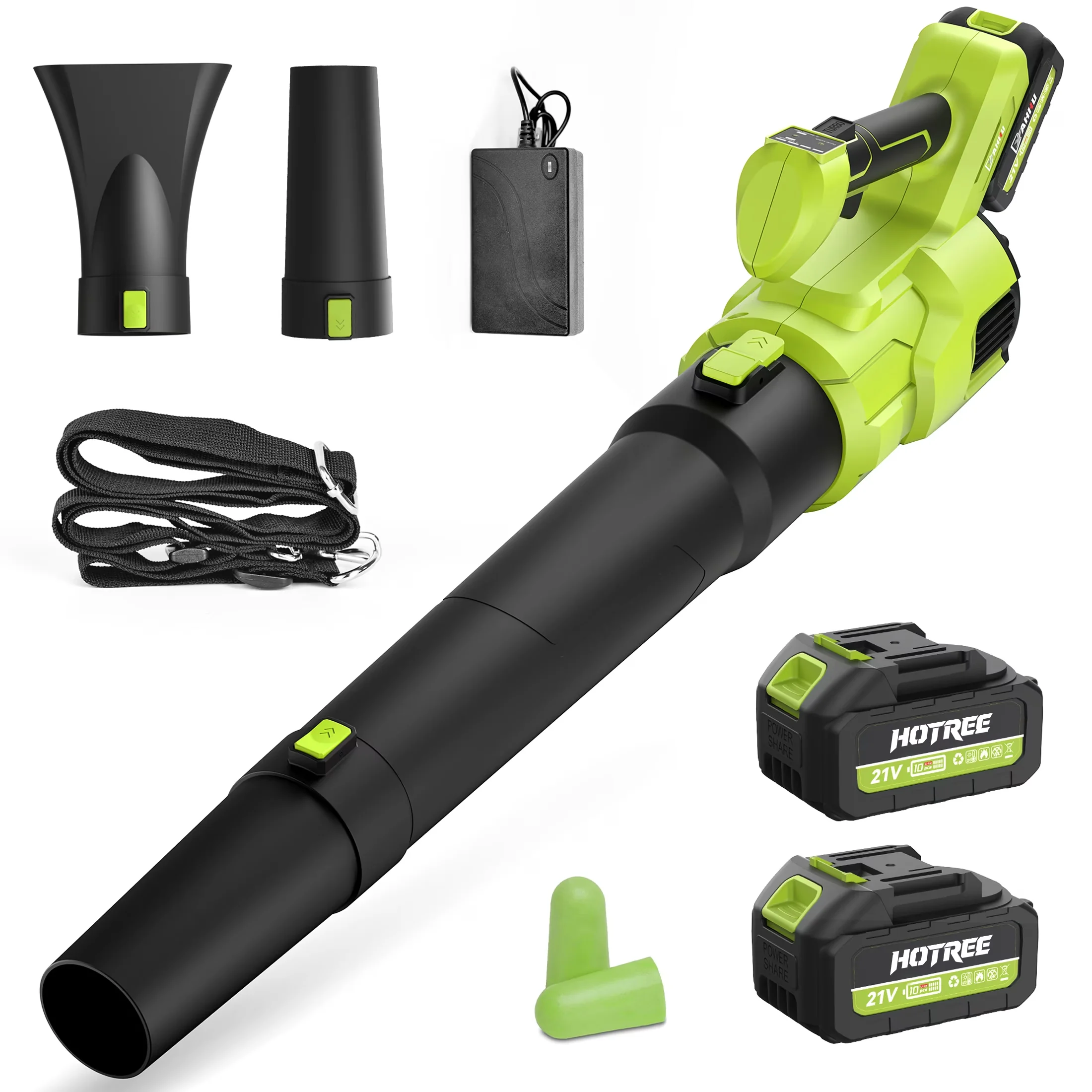 Compact Leaf Blower with Battery, Cordless, 600 CFM for Patio - 2 x 2 - Traditional Style Model 1C3828
