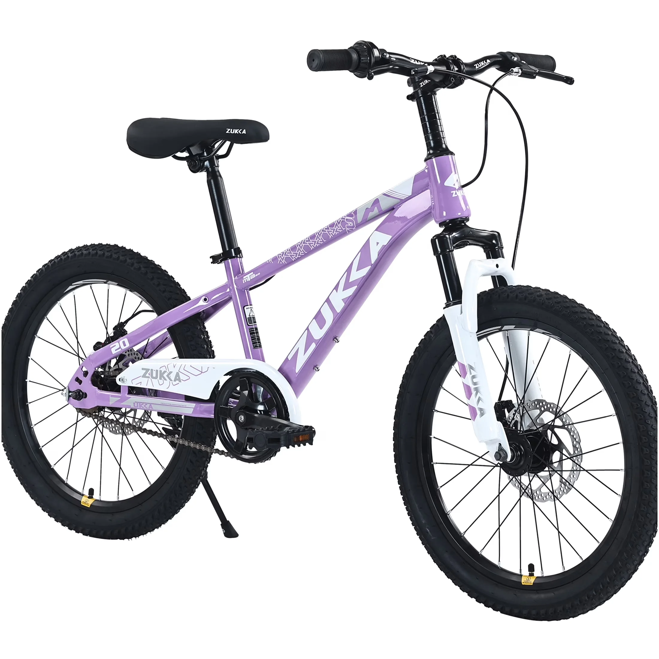 Compact Mountain Bike with Adjustable Handlebar Height, 20 inch Kids - Purple Model E380B1