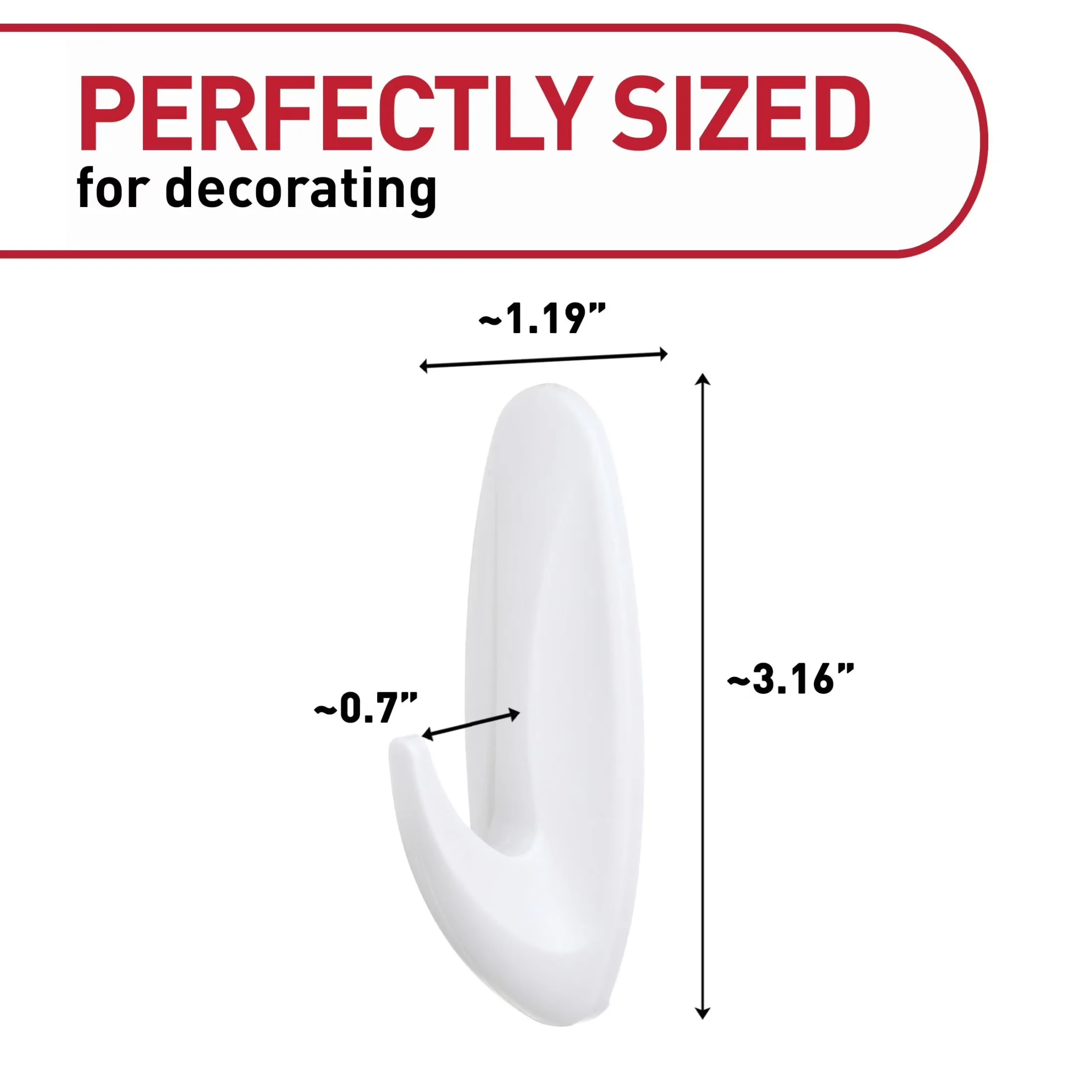 Professional Damage-Free Hanging with Easy Installation, Wall-Mountable - Plastic L Model E948EE