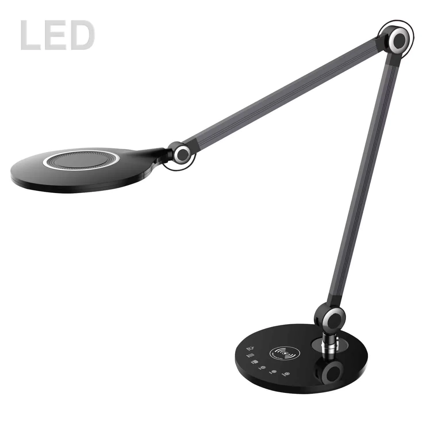 Professional Desk Lamp with LED, Contemporary, Energy Efficient - Aluminum, Plastic Black Model FF25A9
