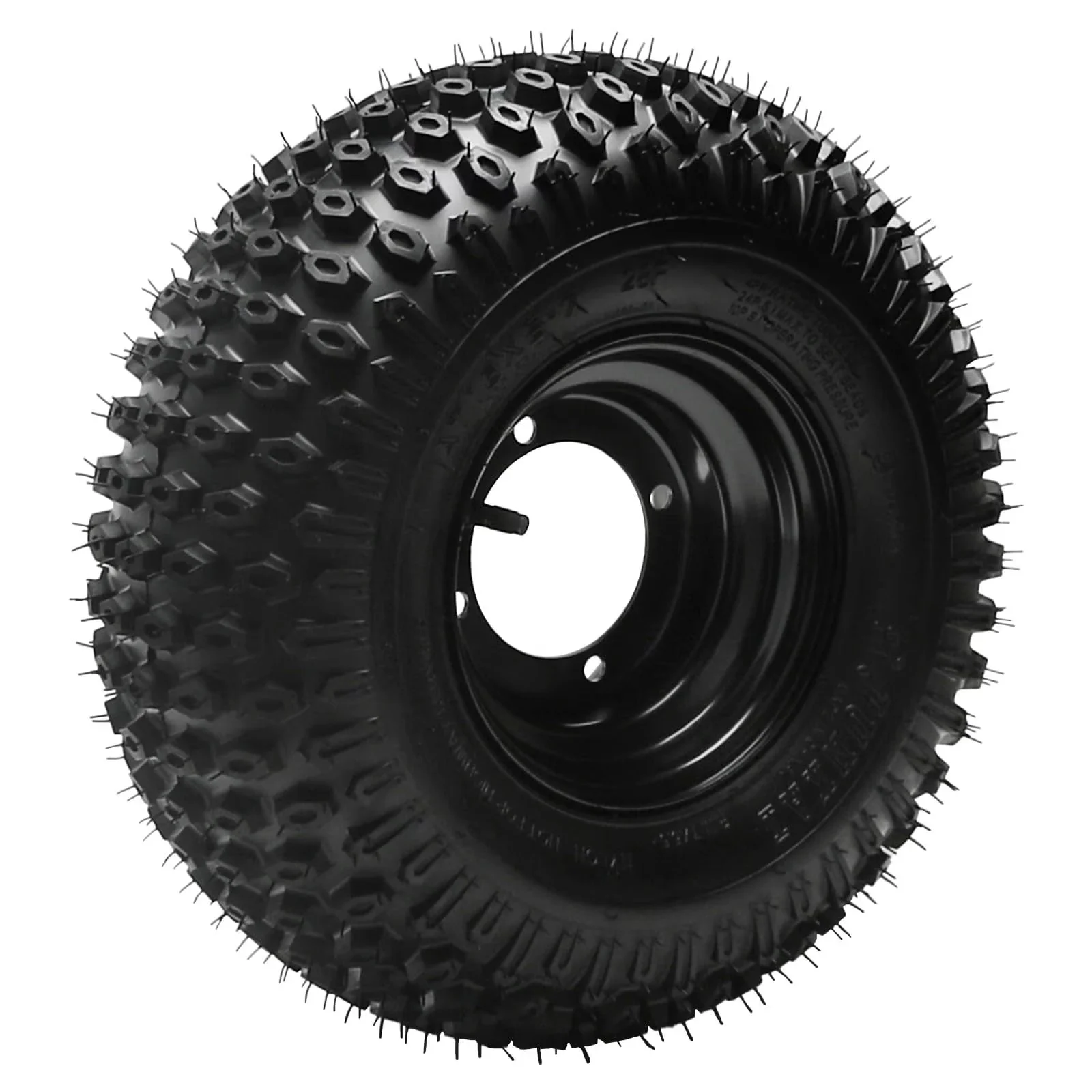 Premium Golf Cart Tire with Bolt Holes to Bolt Holes: 110mm/ 4.3", Rim 4 Bolt Pattern 110mm Spacing - Model CBE89C