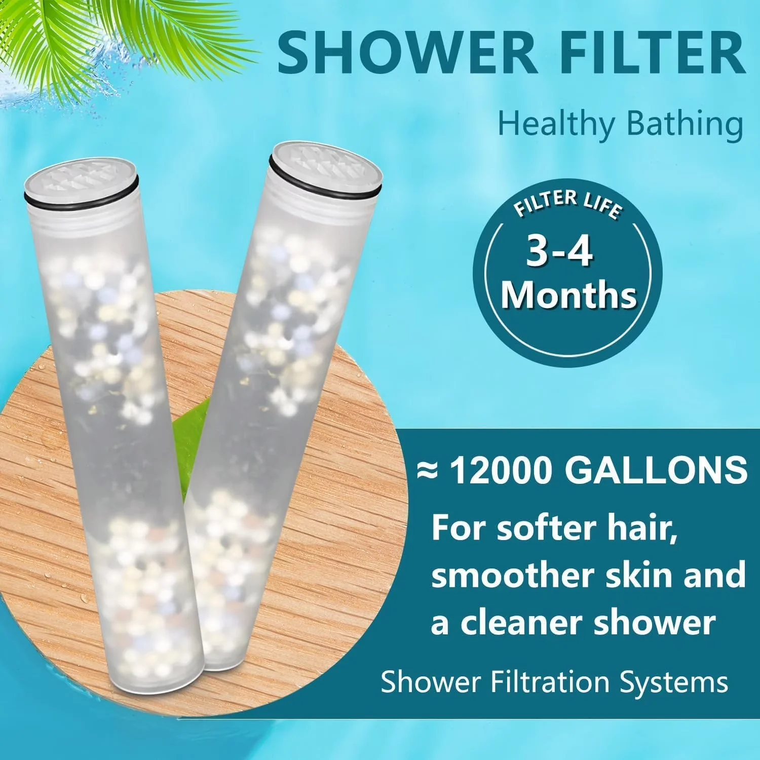 Efficient Shower Head with Filtered, Water Softener Filter - Stainless Steel Number_Of_Items Model 0DCA6A