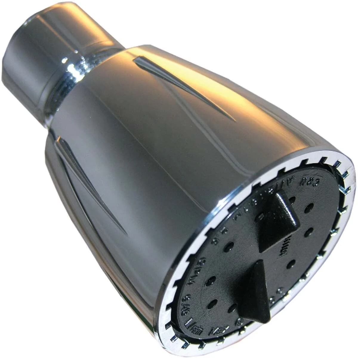 Modern Shower Head with Water Saver, Width 3.700, Lasco 1-Spray 1.8 GPM Water Saver Fixed - Silver Model A80D09