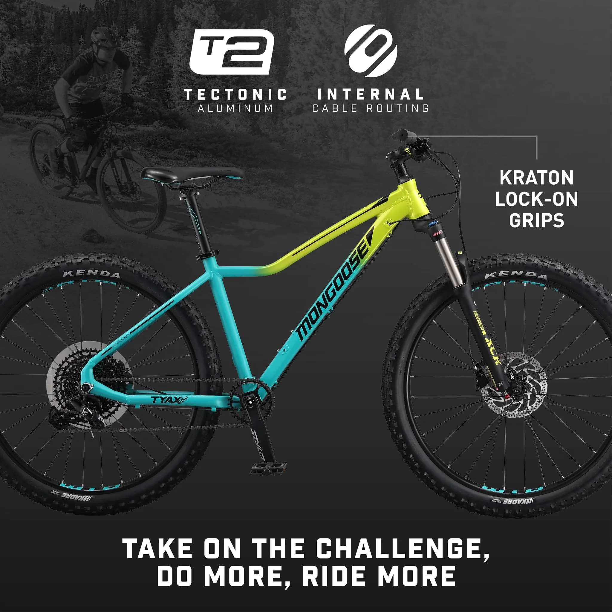Reliable Mountain Bike with Adjustable Seat Height, Tyax 27.5 Expert Adult Unisex 27.5-inch - Yellow Model 3E645B
