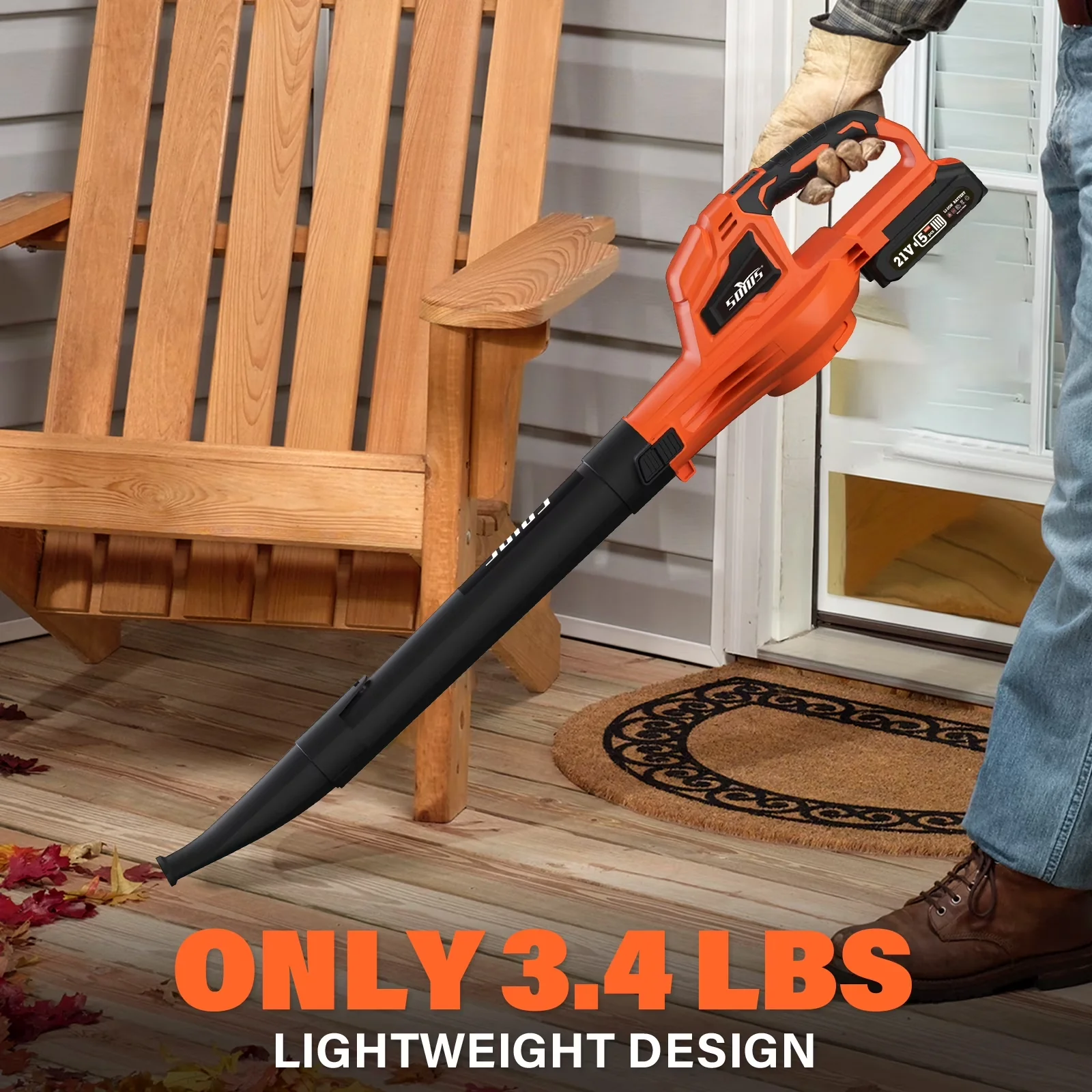 Stylish Leaf Blower with Battery, 21V, Snow - Standard Series Model 058618