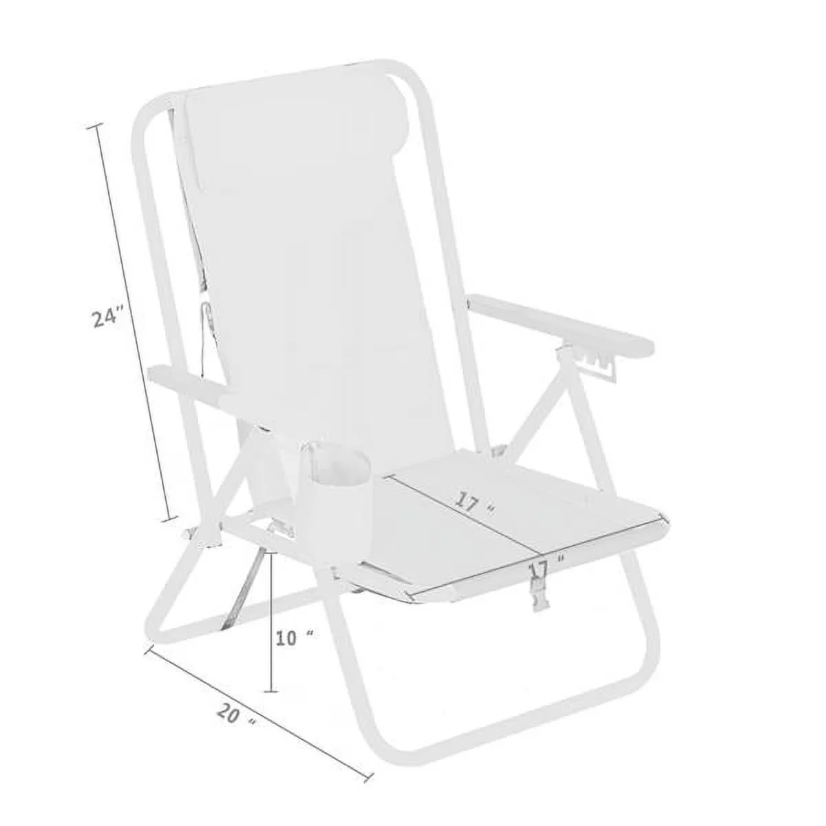 Versatile Beach Chair with Folding, Adjustable - Blue for Camping, Travel Model BE5C9E