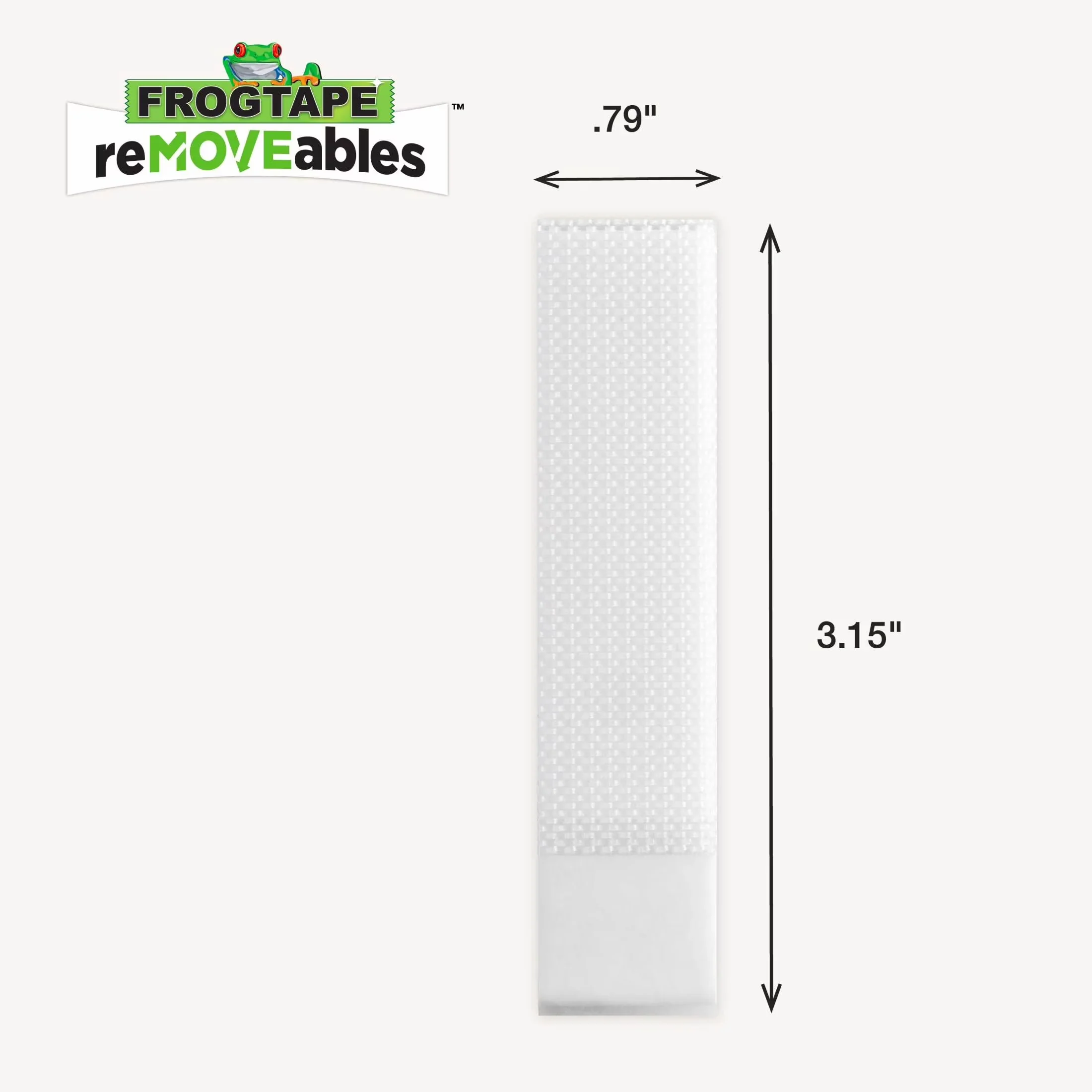 Stylish Damage-Free Hanging with Brand: FrogTape, 12 Pairs or 24 Mounting Strips Total, Model Number: 288466 - White Foam Model F812D1