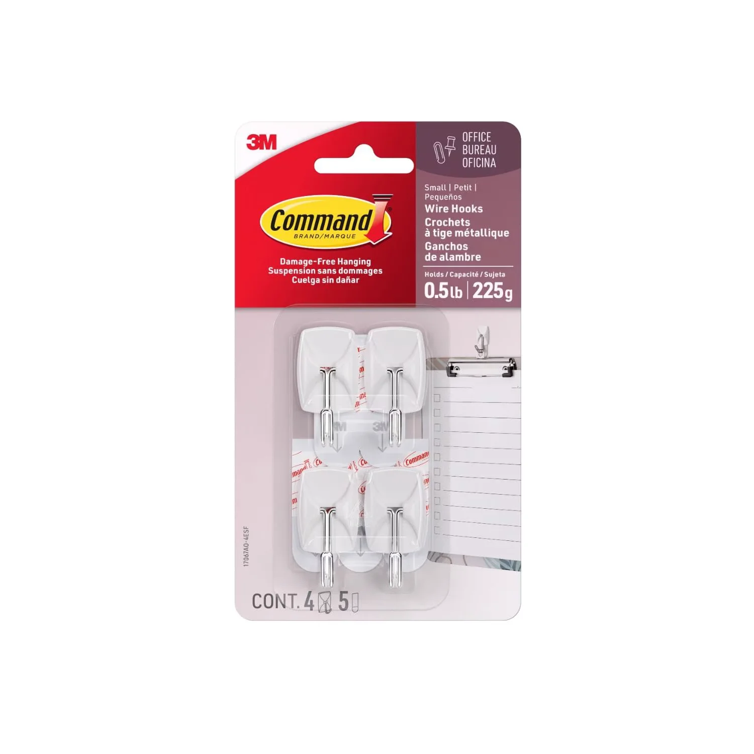 Damage-Free Hanging Sleek with Easy Installation, Wall-Mountable, Small Wire Toggle Hooks - Plastic S Model C9AEAE