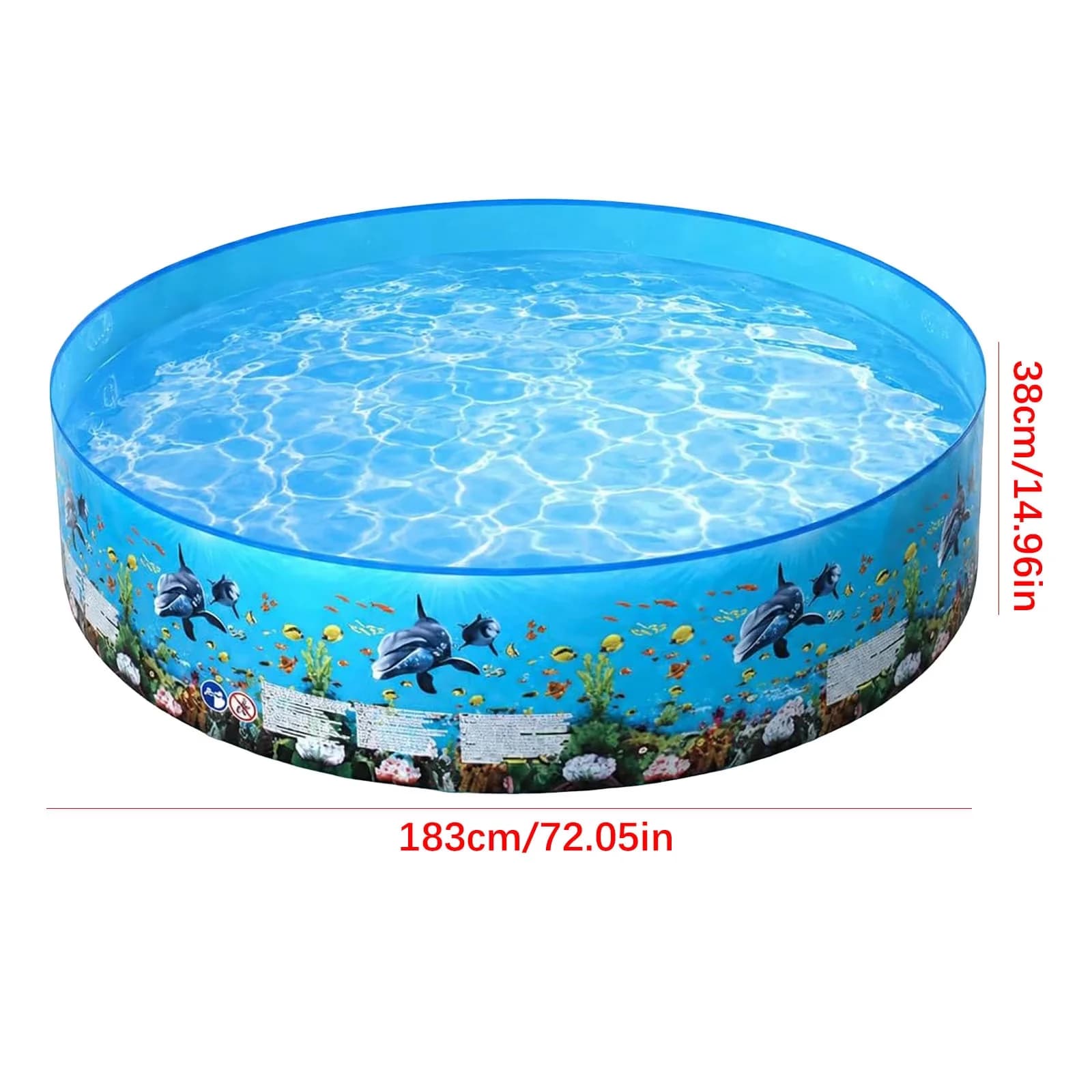 Modern Inflatable Pool with Foldable Round Swimming - Universal Fit Model 185CB0