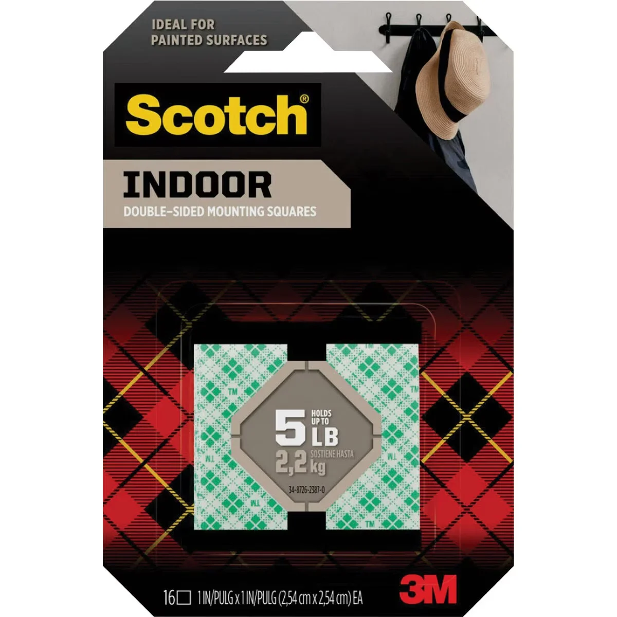 Versatile Damage-Free Hanging with Width - 1", Holds - Up to 1 lb - White Model 6DCF9D
