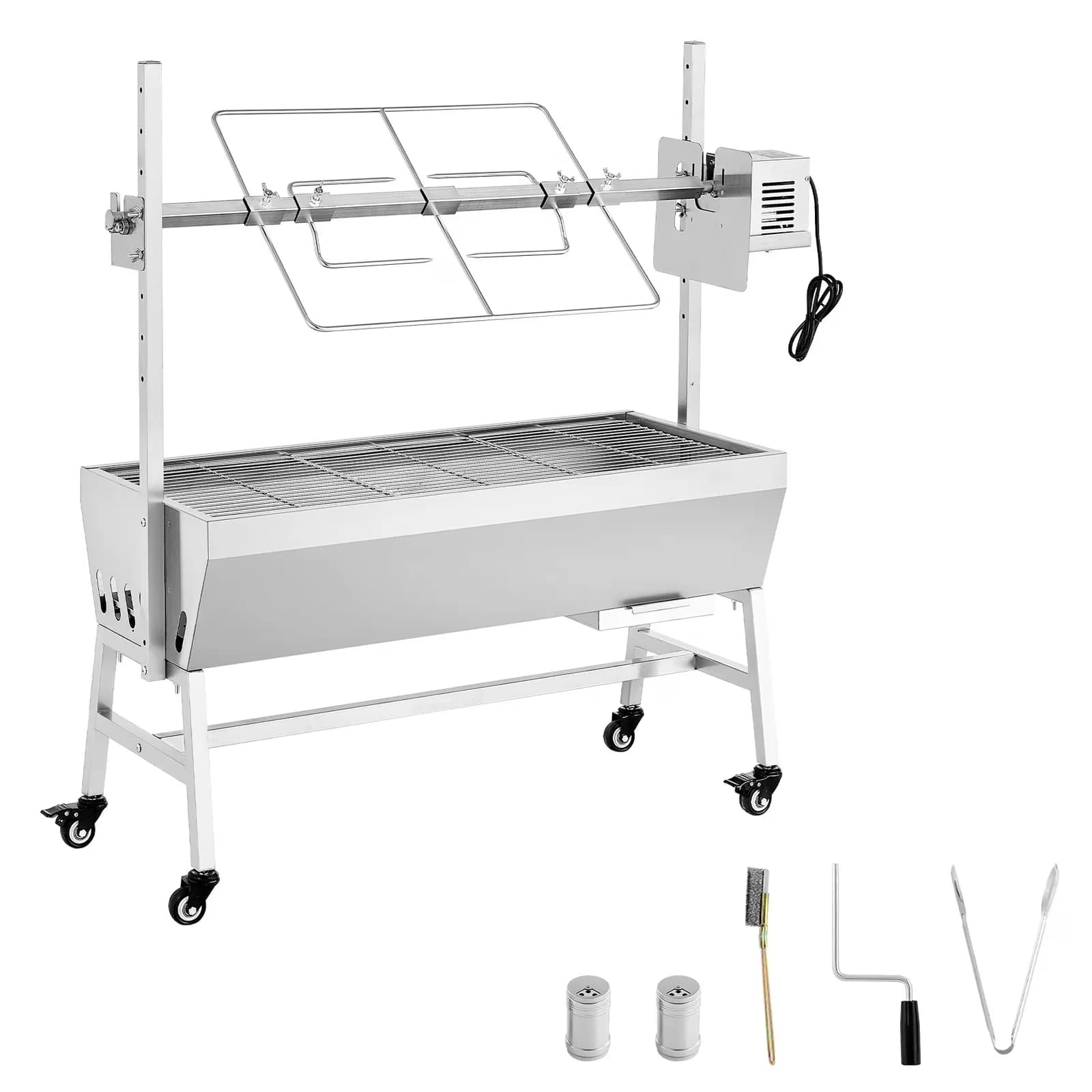Charcoal Grill Professional with 38W, Portable - Black Stainless Steel Model 44737F
