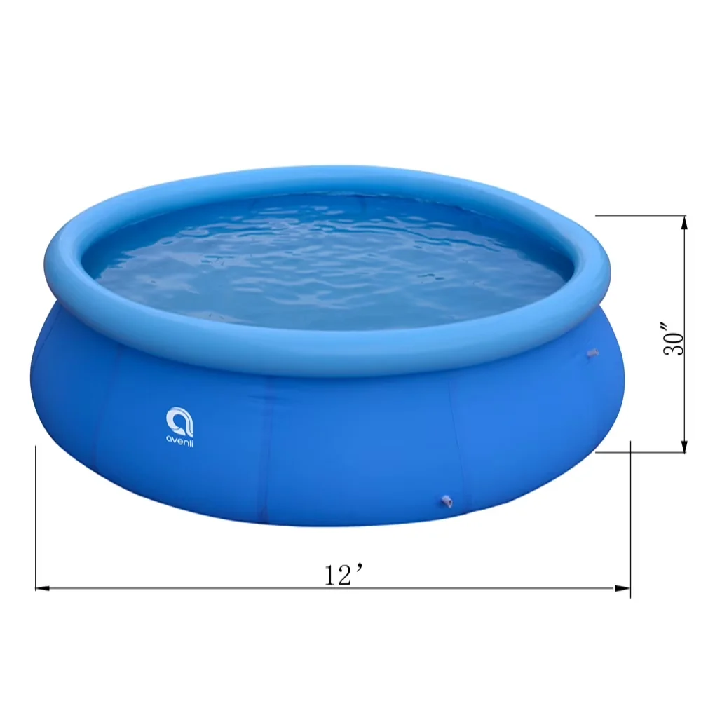 Versatile Inflatable Pool with Puncture Resistant, Puncture-resistant material - Blue Model F02F24