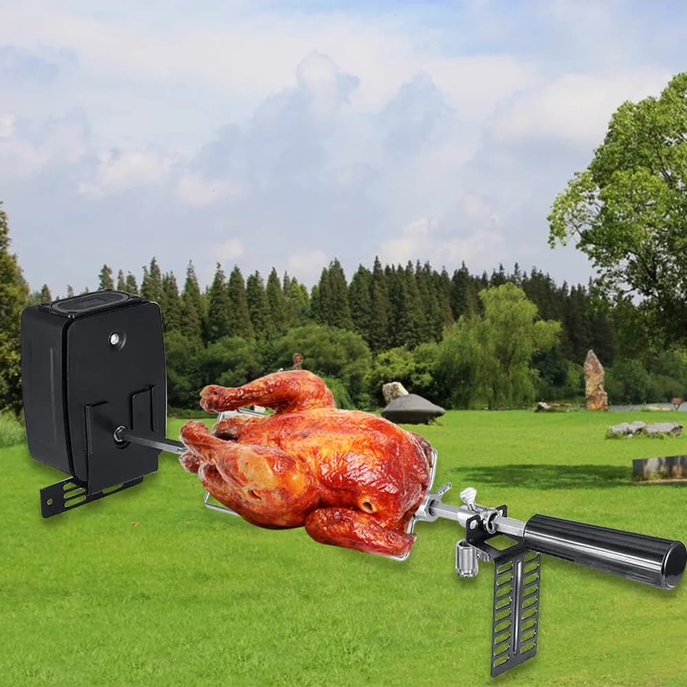 Professional Combo Grill with Electric Barbecue Rack - 2-3RPM - Space-Saving Design Model C75344