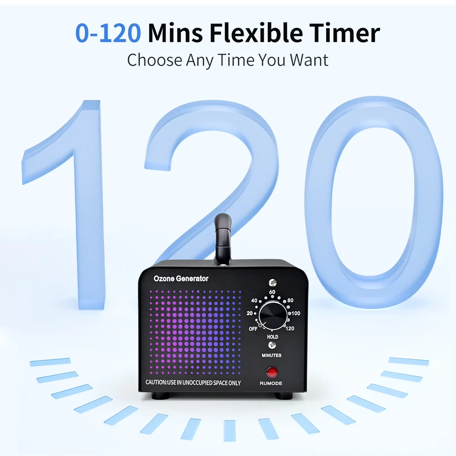 Reliable Air Purifier with Variable Speed, Ozone Generator: 40000mg/h Ozone Machine - Model DDB89A