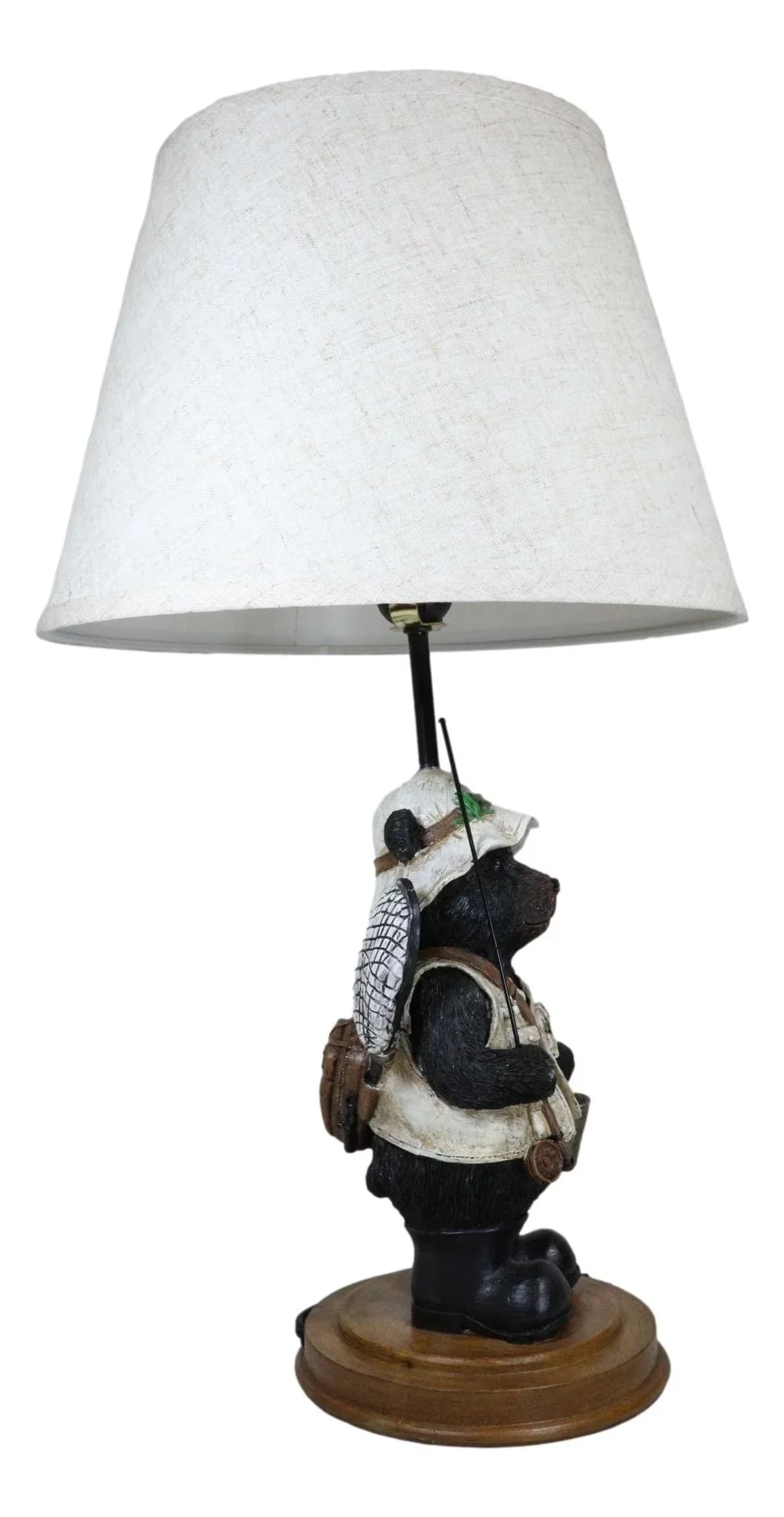 Premium Lamp with Accent Lamps, Rustic/Lodge - Resin Multicolor Camping Model D7D27D