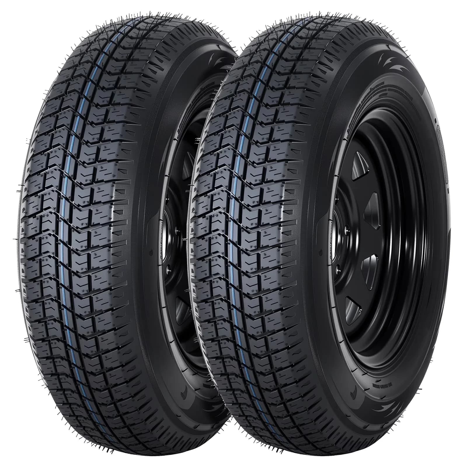 Lawn Mower Tire Modern with 14 in Rims Load Range C 6PR Black - ST205 - Professional Series Model 4CD3E9