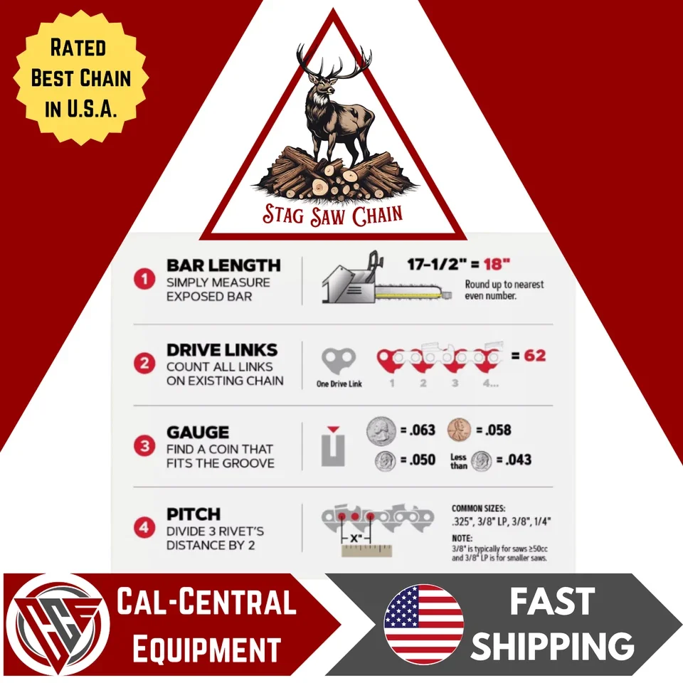 Efficient Replacement Parts Accessory with Chainsaw Chain - 3/8 - Sleek Profile Model 4D28AB
