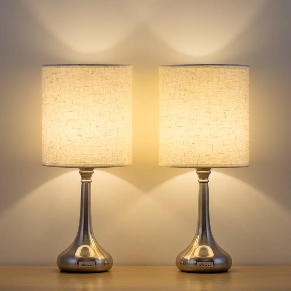 Lamp Quality with Incandescent, Modern, Bedside Lamps - Wooden Holder White Model 334FEA