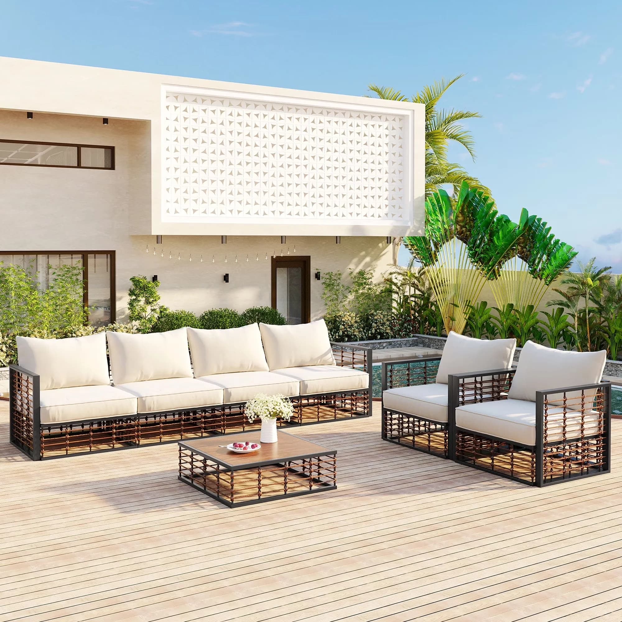 Efficient Patio Chair with Contemporary, Water-Resistant - Metal Gray for Outdoor Model 3712CC