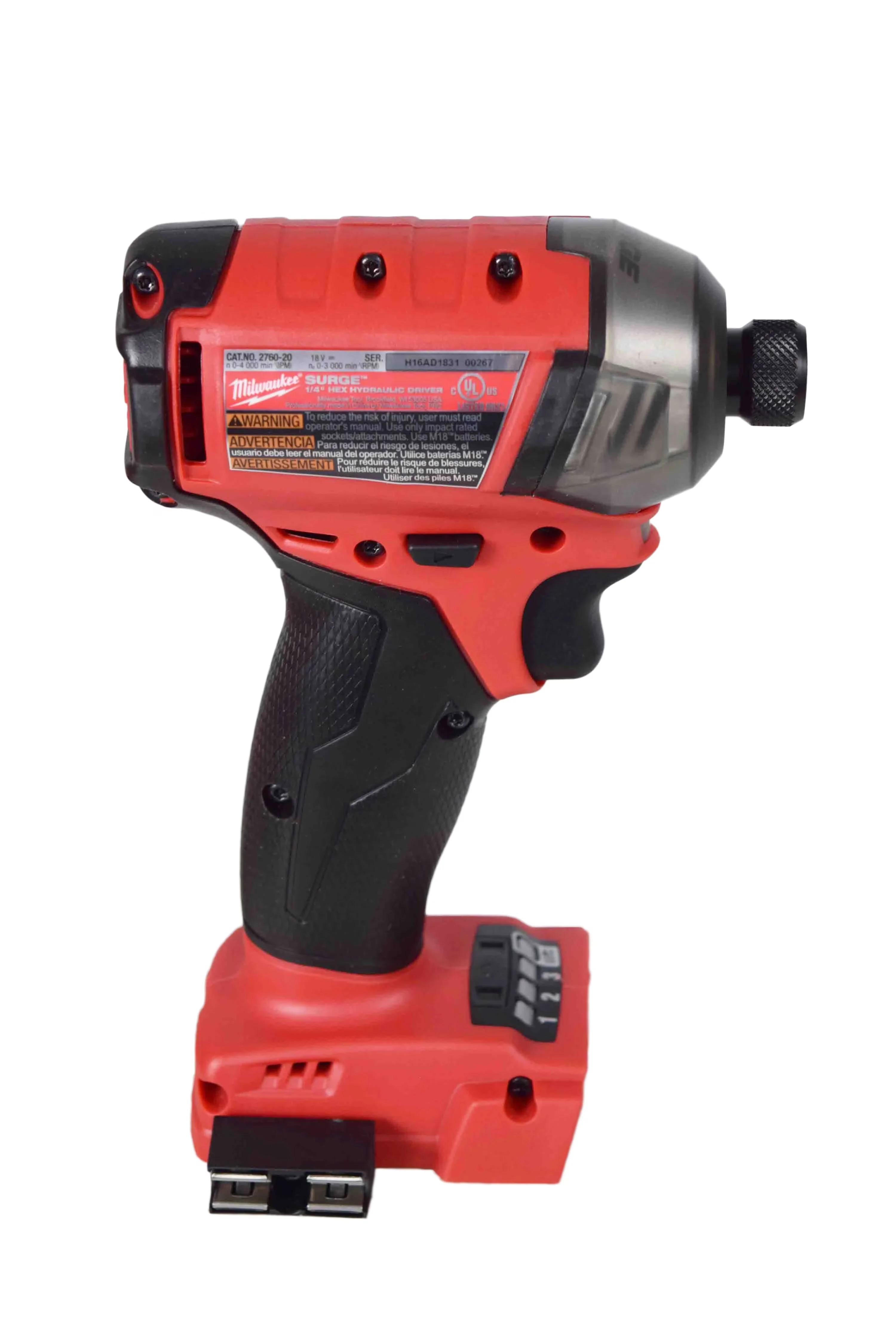 Efficient Pro Tool with Battery, 18V, Battery Powered - Red 1/4" M18 - Heavy Duty Model B5FF29