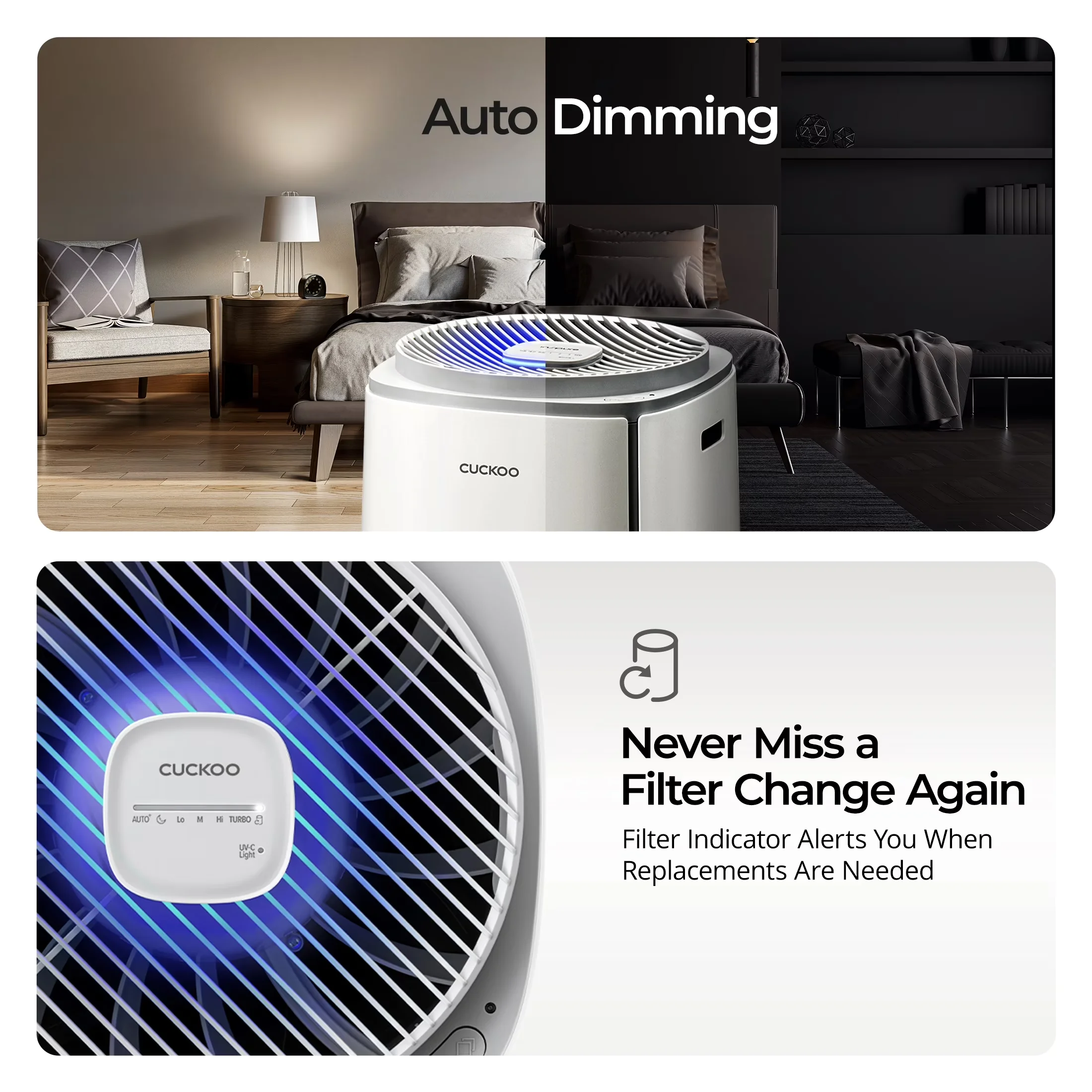 Reliable Air Purifier with Automatic Shut-Off, Variable Speed for Large - Model E8D86F