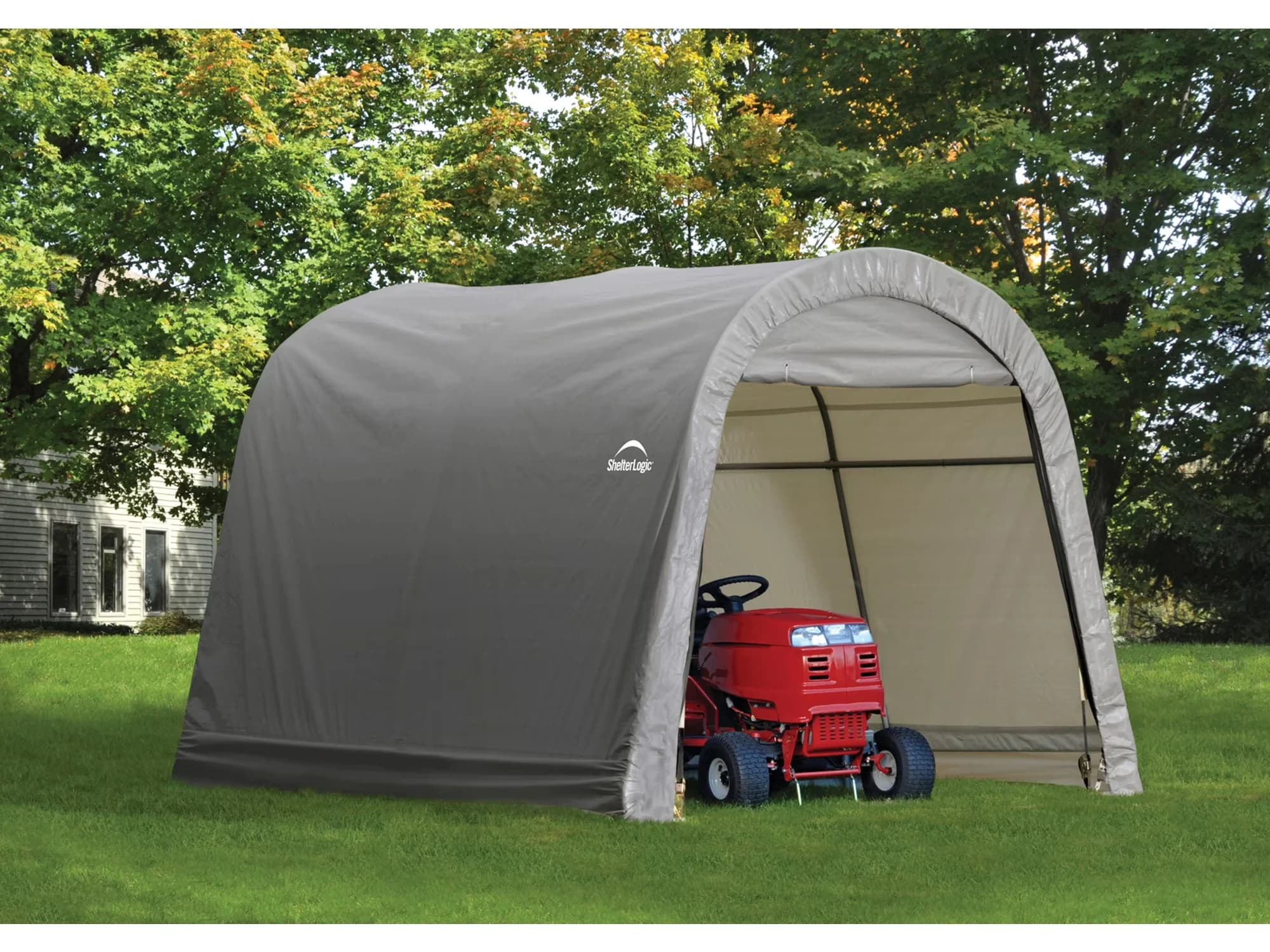 Reliable Shed with Water-Resistant, Round, Shed-In-A-Box - Gray Steel 10 Ft Model 507559
