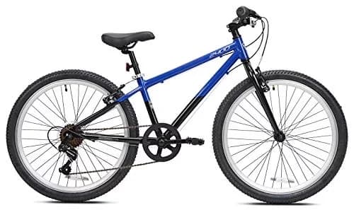 Kids Bike Classic with Lightweight, Shimano 7 Speed Drivetrain, Black/Blue - Blue Model E37553