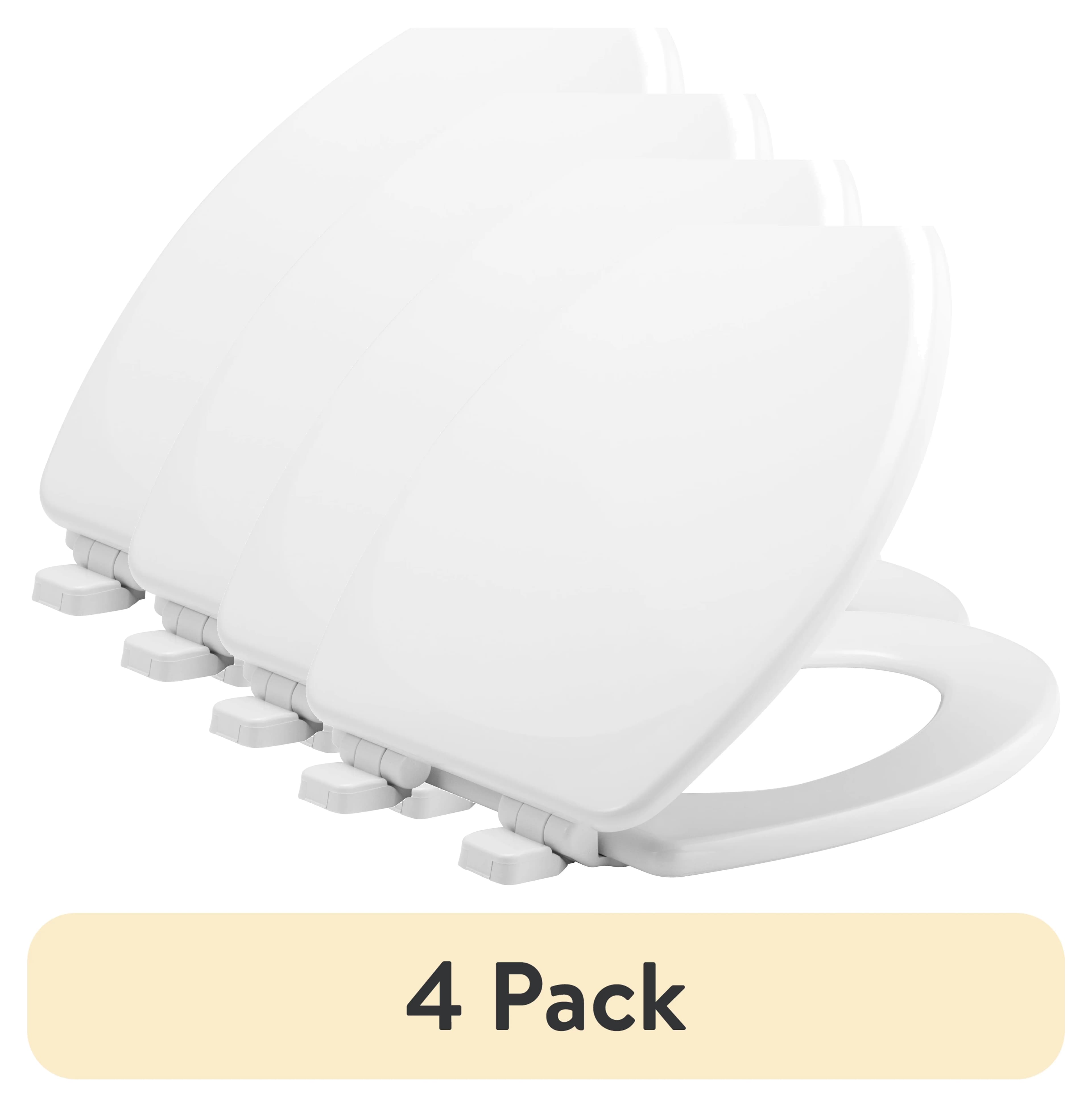 Classic Toilet Seats And Lid with Adjustable, Color-matched bumpers and hinges - White Wood Model 0A3BF7