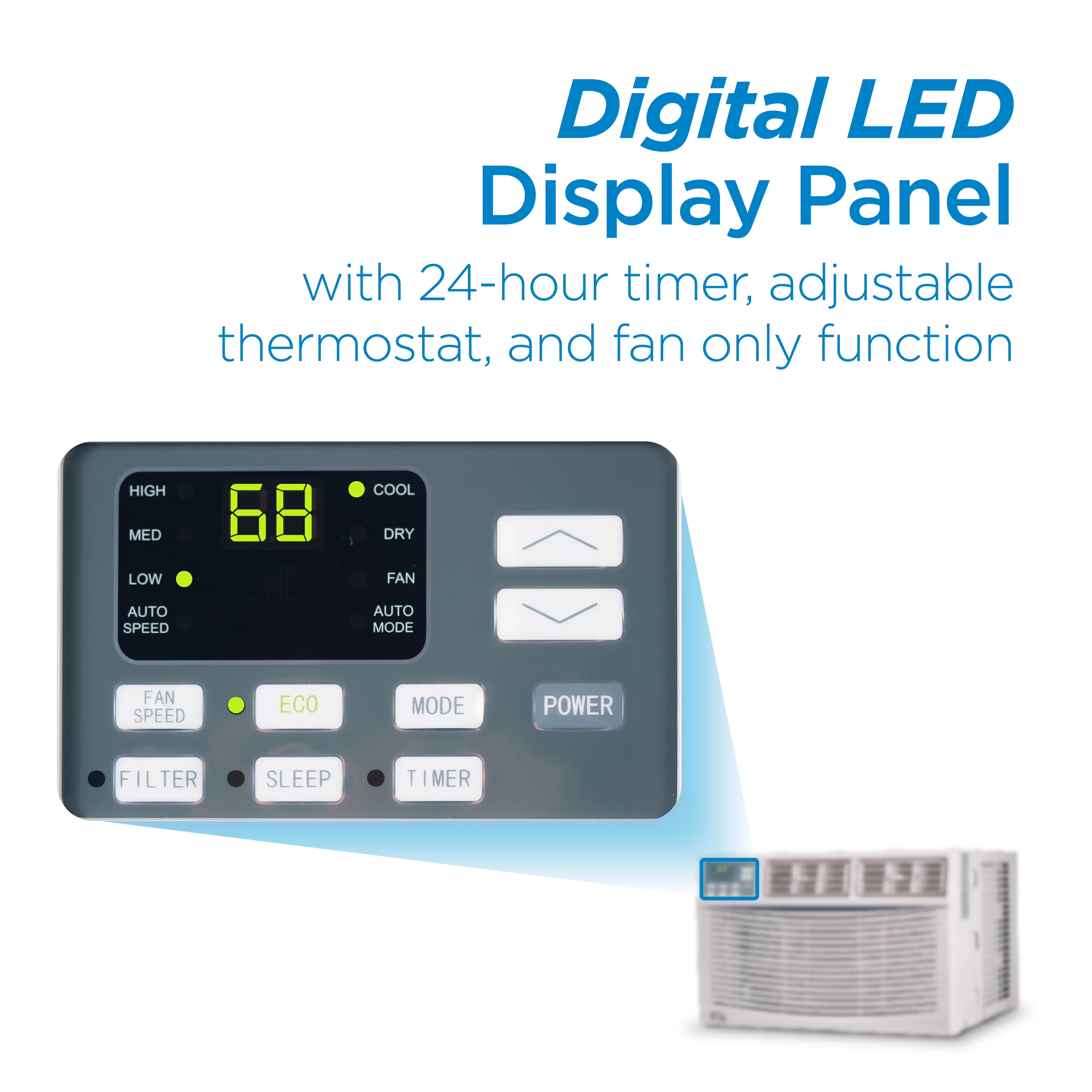 Classic Air Conditioner with 12000 BTU, Remote Controlled, 12000 BTU Electronic Window With Remote - Model 13D20A