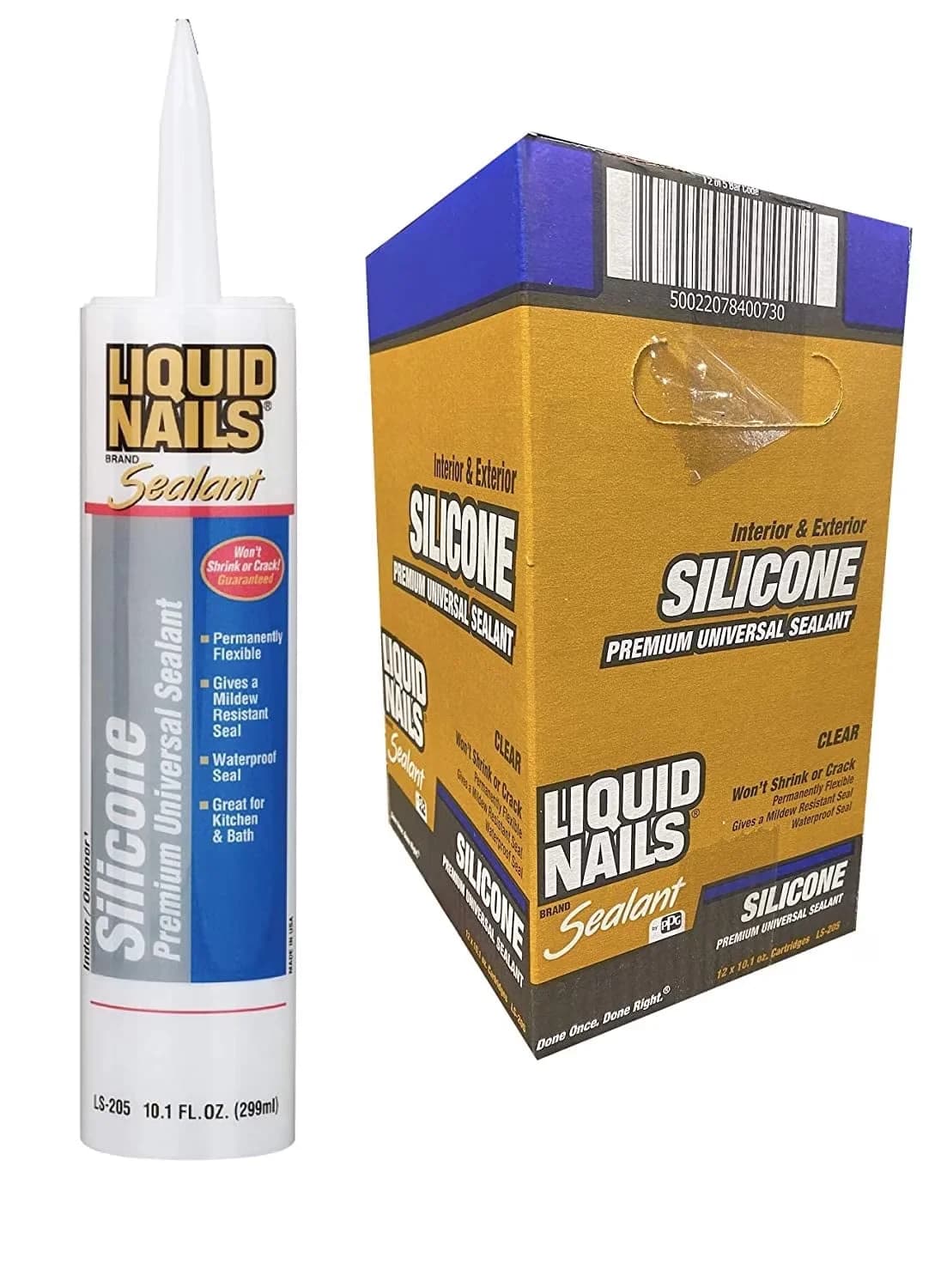 Classic Adhesives Glues In Paint Supplies Tool with 10.1 fl oz, Comes in a 10.1 fluid ounce volume. - Clear Silicone Model E6A60F