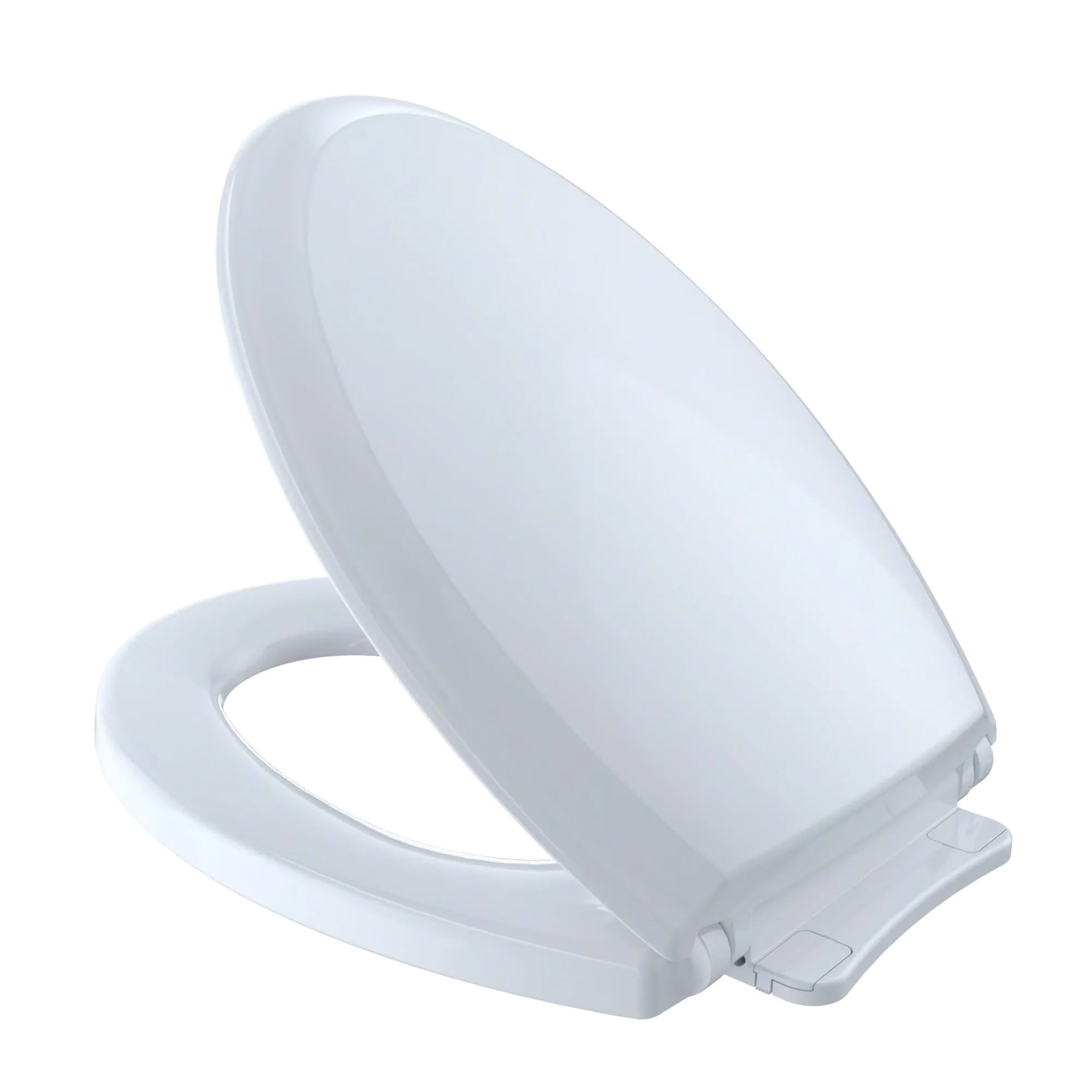 Toilet Seats And Lid Innovative with Soft Close, For Use with Elongated Front Bowls, Eliminates the toilet from Slamming - White Plastic Model 9973EC