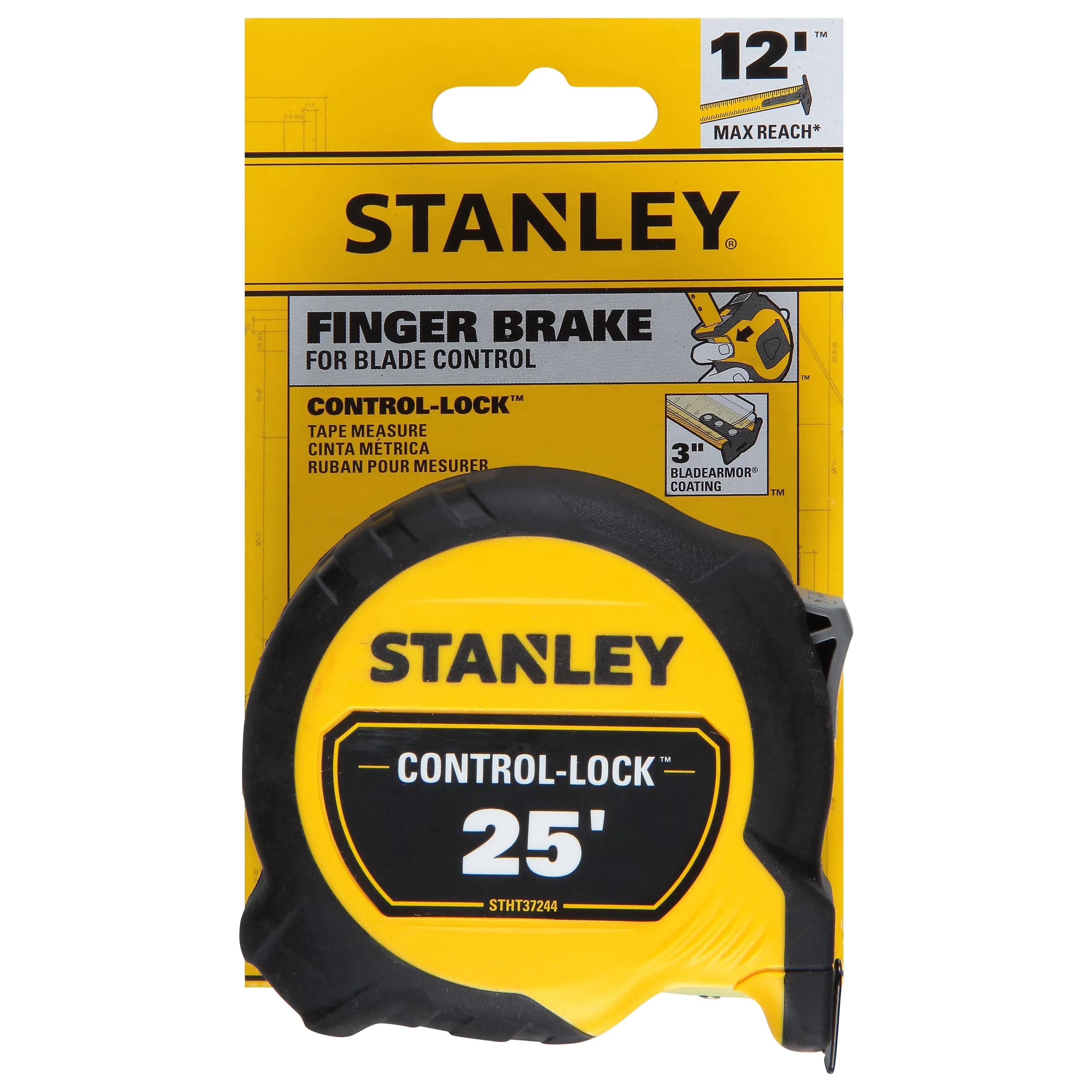 Efficient Measuring Layout with Durable, Series Tape Measure - Black High Carbon Steel Model 31448E