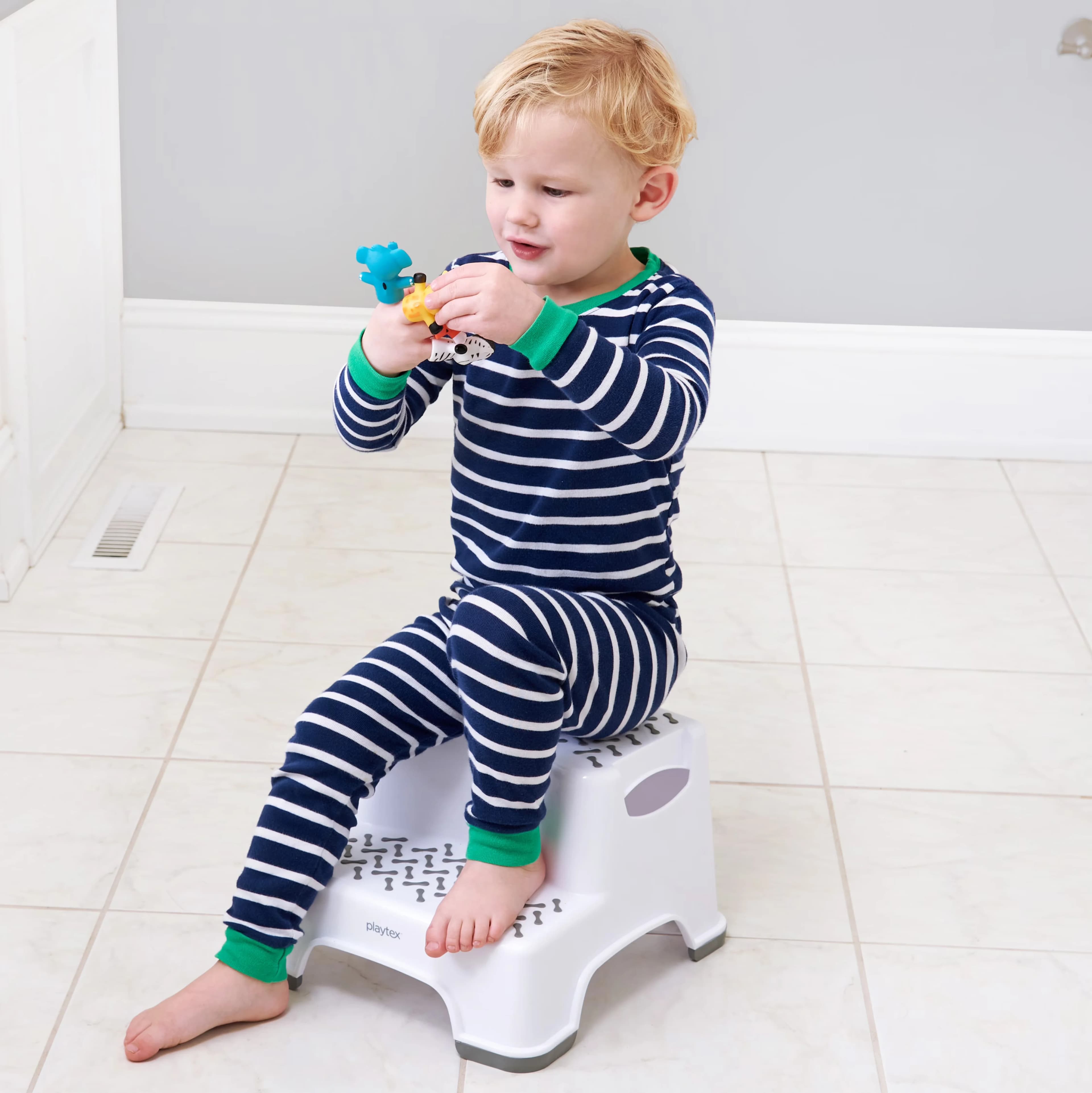 Ladders And Step Stool Premium with Anti-Slip, Measures 12.5” L x 12.5” W x 8.25” H, 2-Tier - Plastic White Model 83B98F