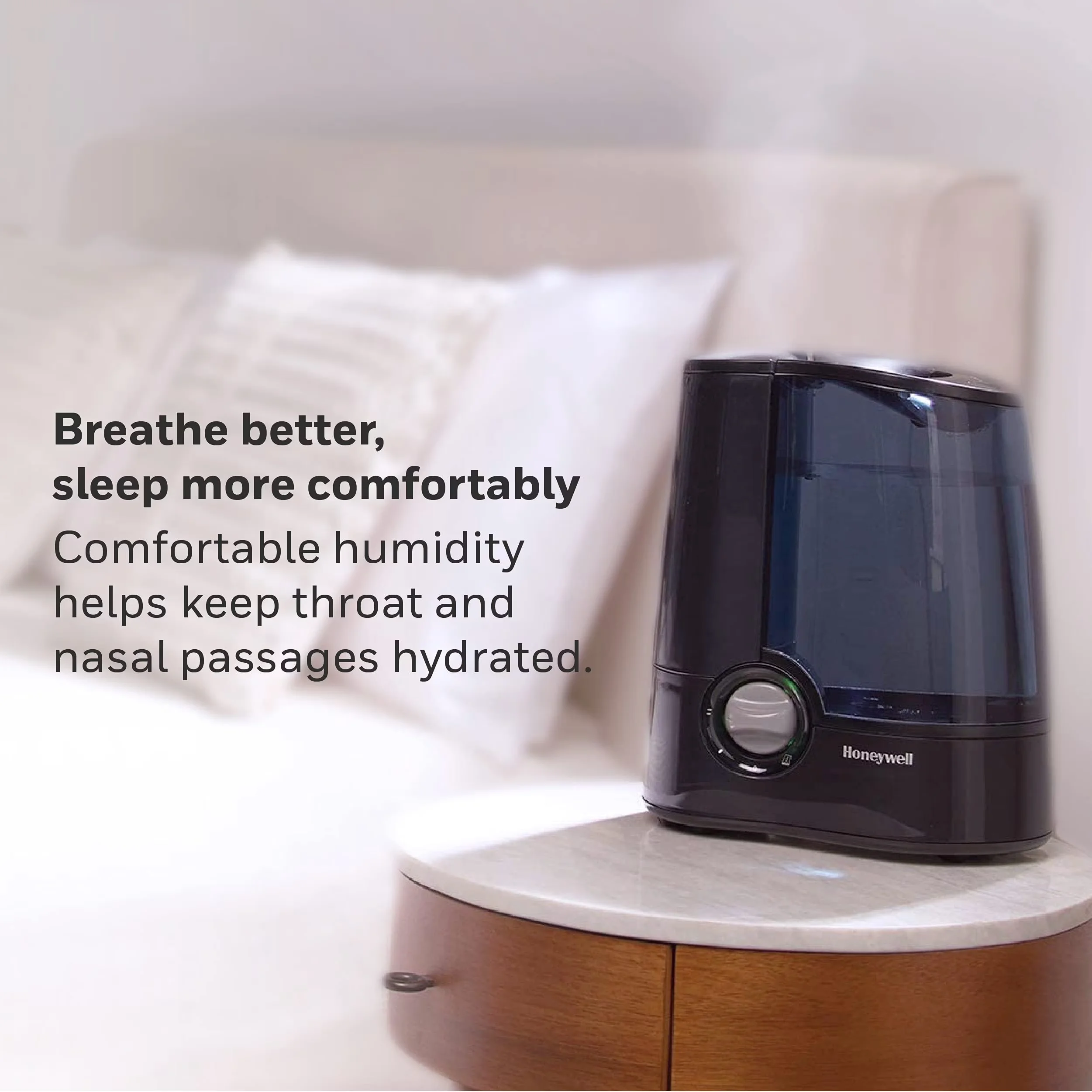 Humidifier Compact with Warm Mist, Filter Free, Warm Mist Vaporizer - Black Model 75A572