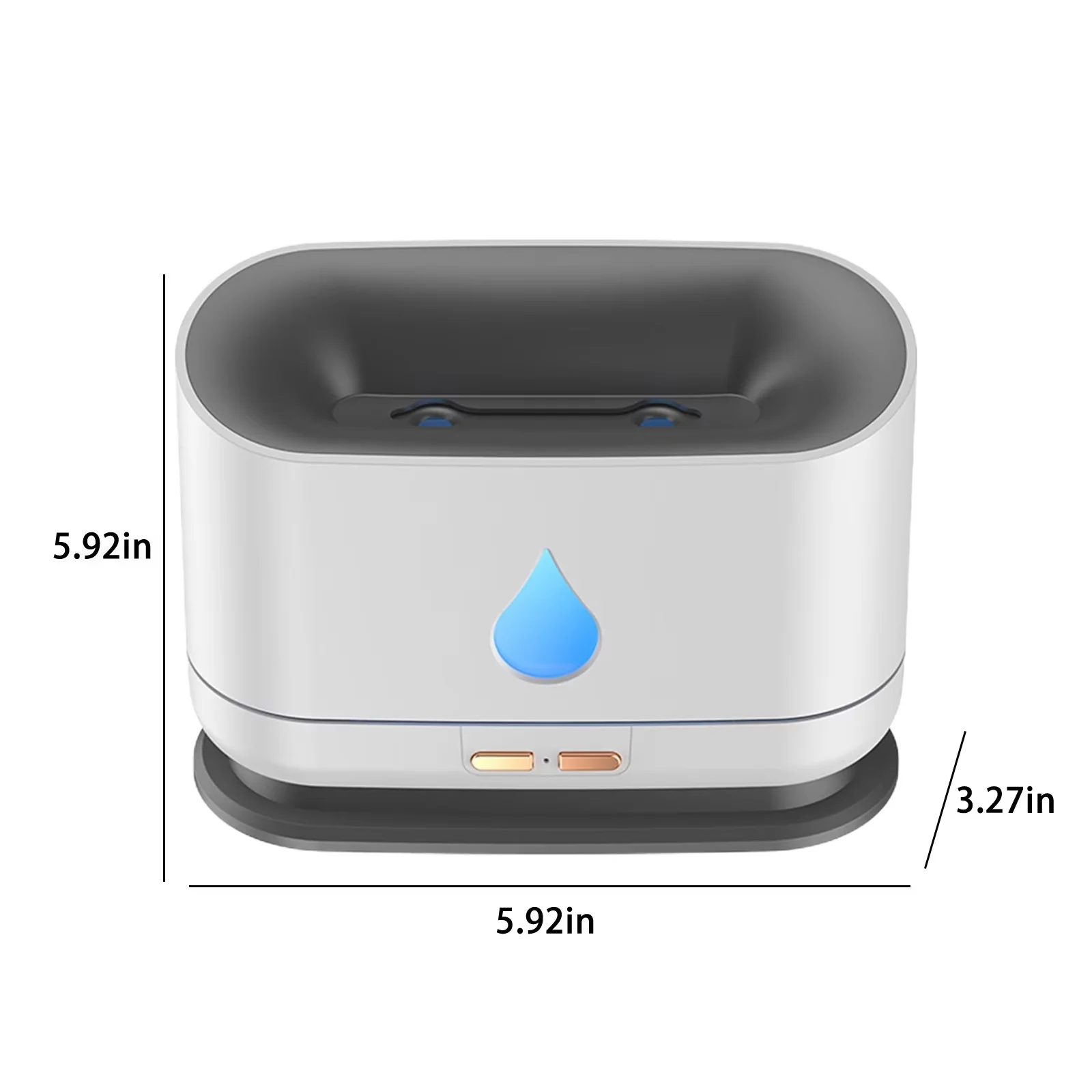 Stylish Humidifier with Oil Diffuser, Material: Plastic - White for Bedroom, Large Model 7C2250