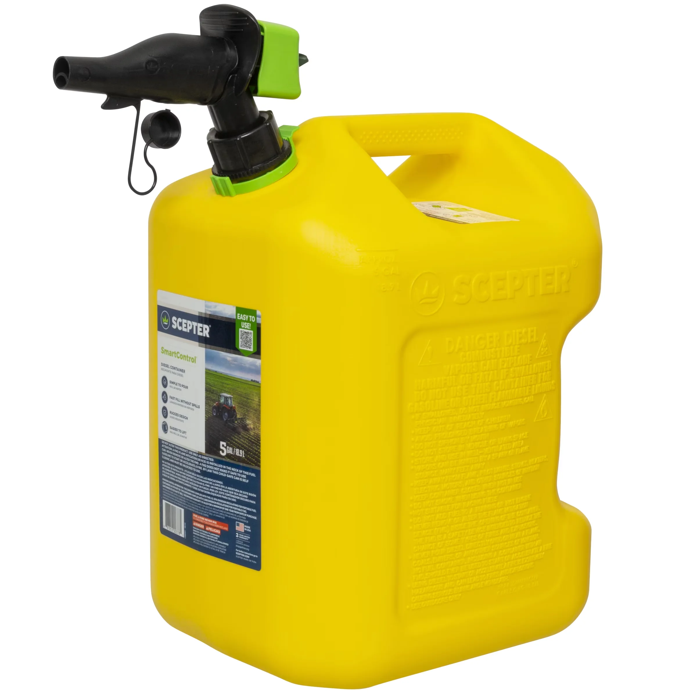 Replacement Parts Accessory Quality with For Emergency, Yellow Gas Can - 5 gal Model 6A53E4