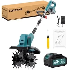 Sleek Trillers Cultivator with Battery, 20V, 20V Cordless Electric Tiller - Model 3C54F1