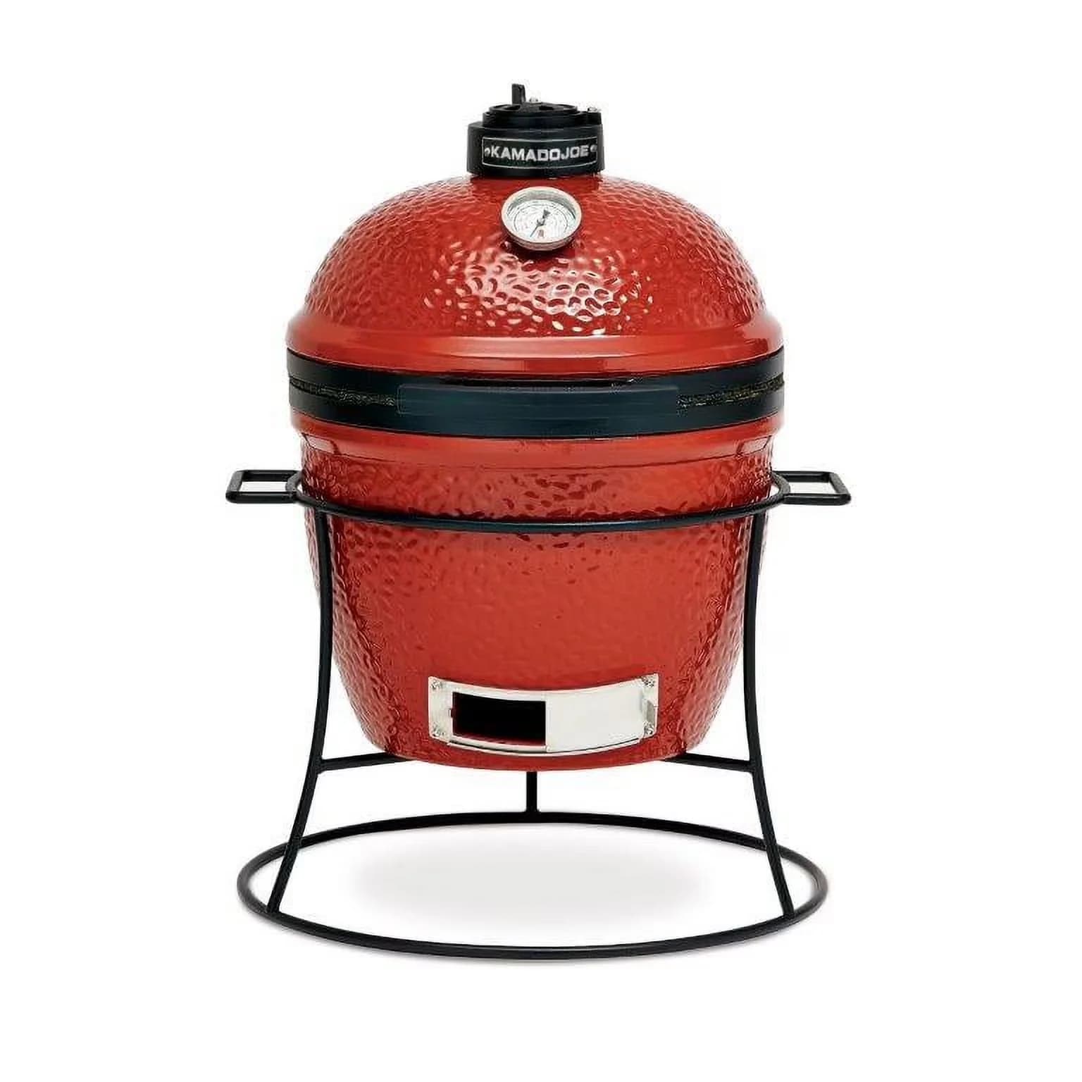 Efficient Charcoal Grill with Portable, 304 Stainless Steel Cooking Grate - Ceramic Red Model 6AA215