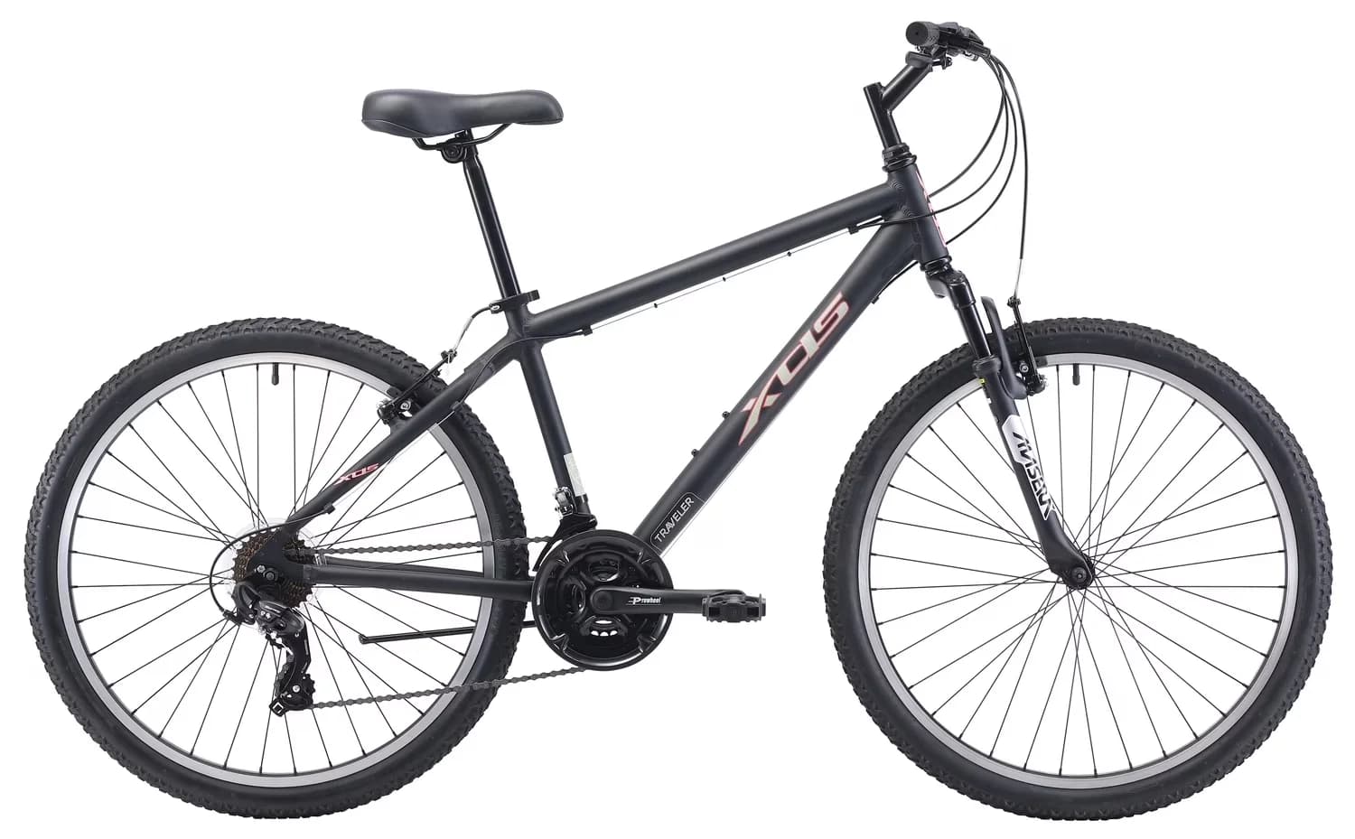 Mountain Bike Quality with Lightweight, Unisex, Traveler - Black - Essential Collection Model 8D00D6
